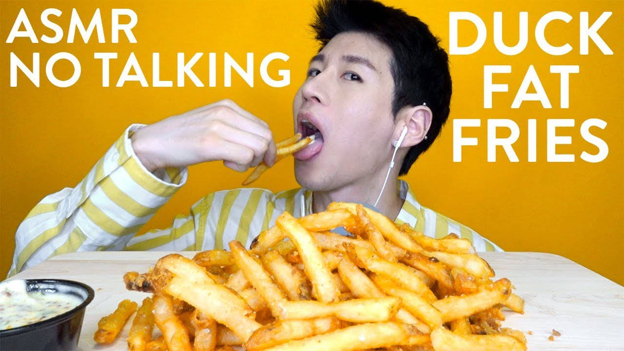asmr, duck fat fries, striped shirt, HD Desktop Wallpaper