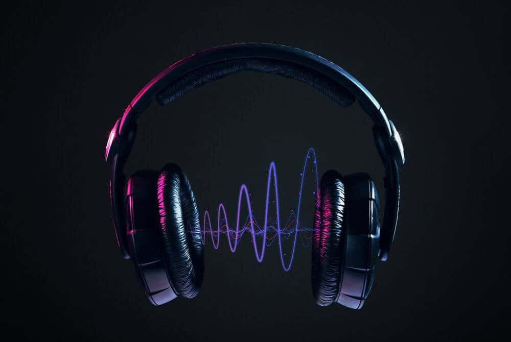 neon pink, blue light, digital soundwave, SD Desktop Wallpaper