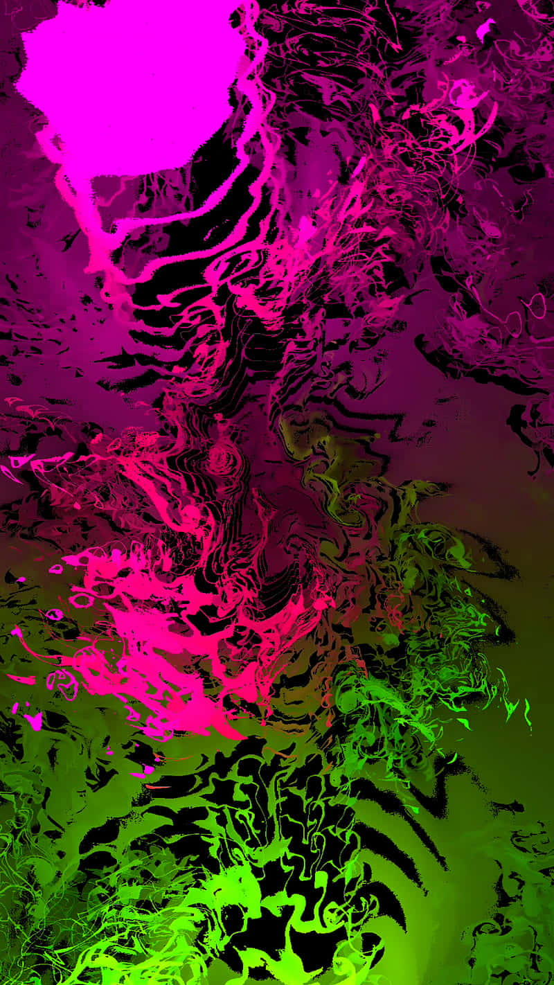 ASMR, magenta pink, neon green, HD Phone Wallpaper