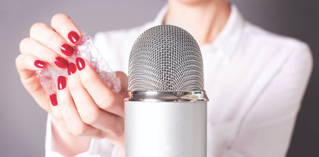 red nails, clear ice cube, silver microphone, HD Desktop Wallpaper