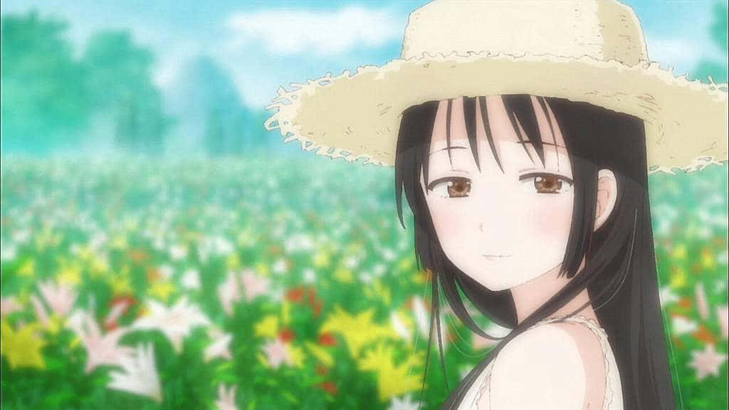 Asobi Asobase, Hanako Honda, straw hat, SD Desktop Wallpaper