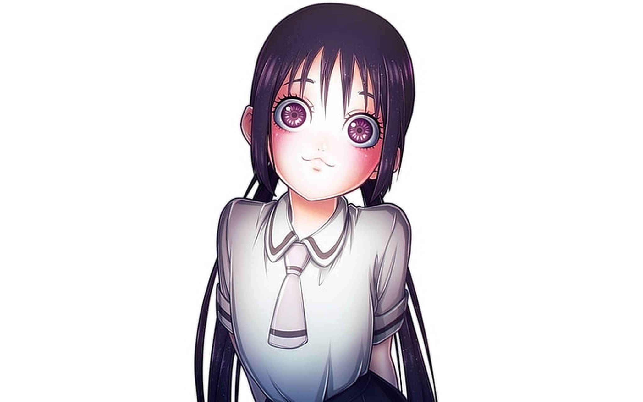 Hanako Honda, Asobi Asobase, long dark hair, Full HD Desktop Wallpaper