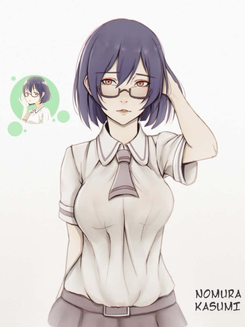 Asobi Asobase, Kasumi Nomura, purple-haired, SD Phone Wallpaper