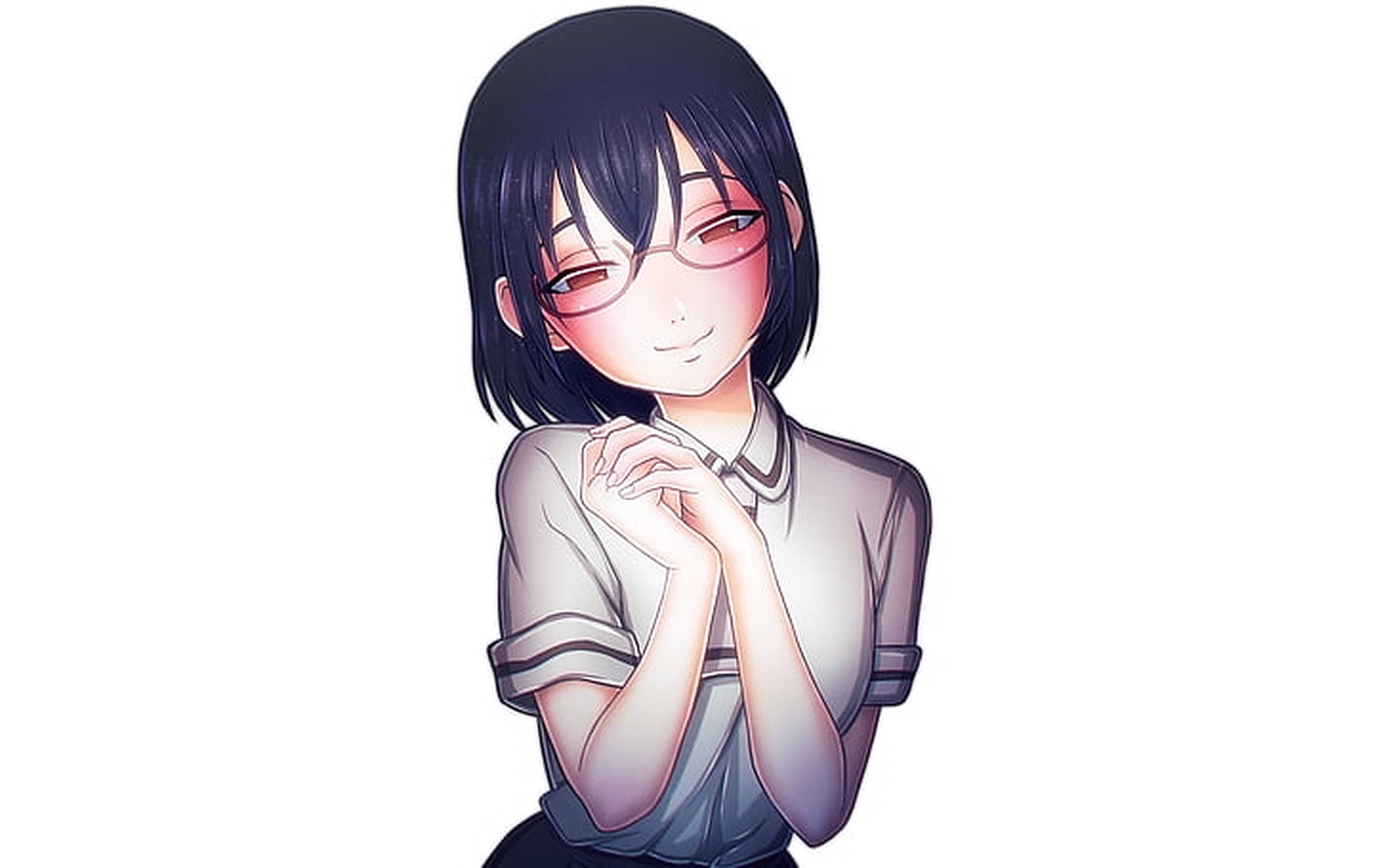 Kasumi Nomura, Asobi Asobase, short black hair, Full HD Desktop Wallpaper