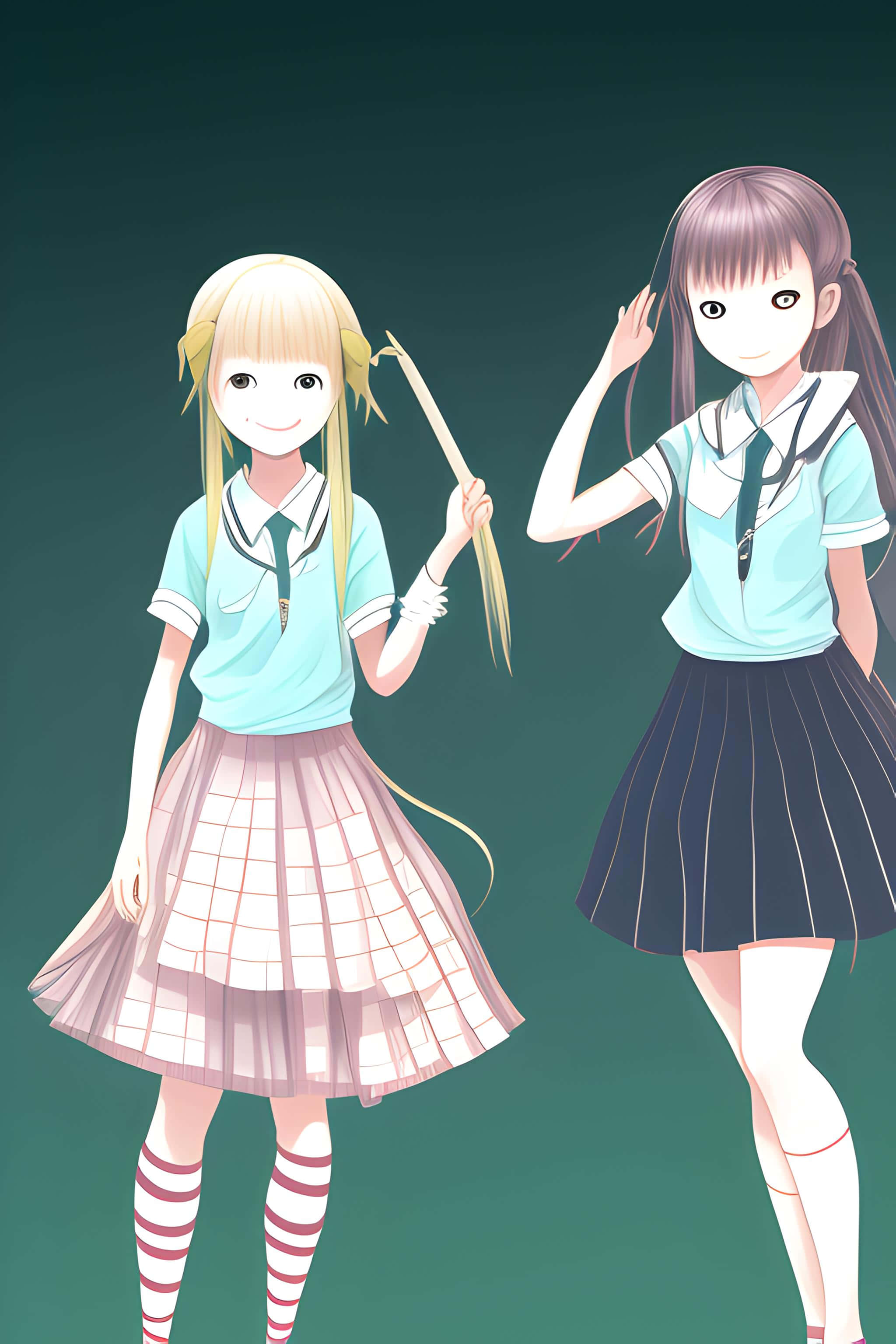Asobi Asobase, Olivia, blonde pigtails, 2K Phone Wallpaper