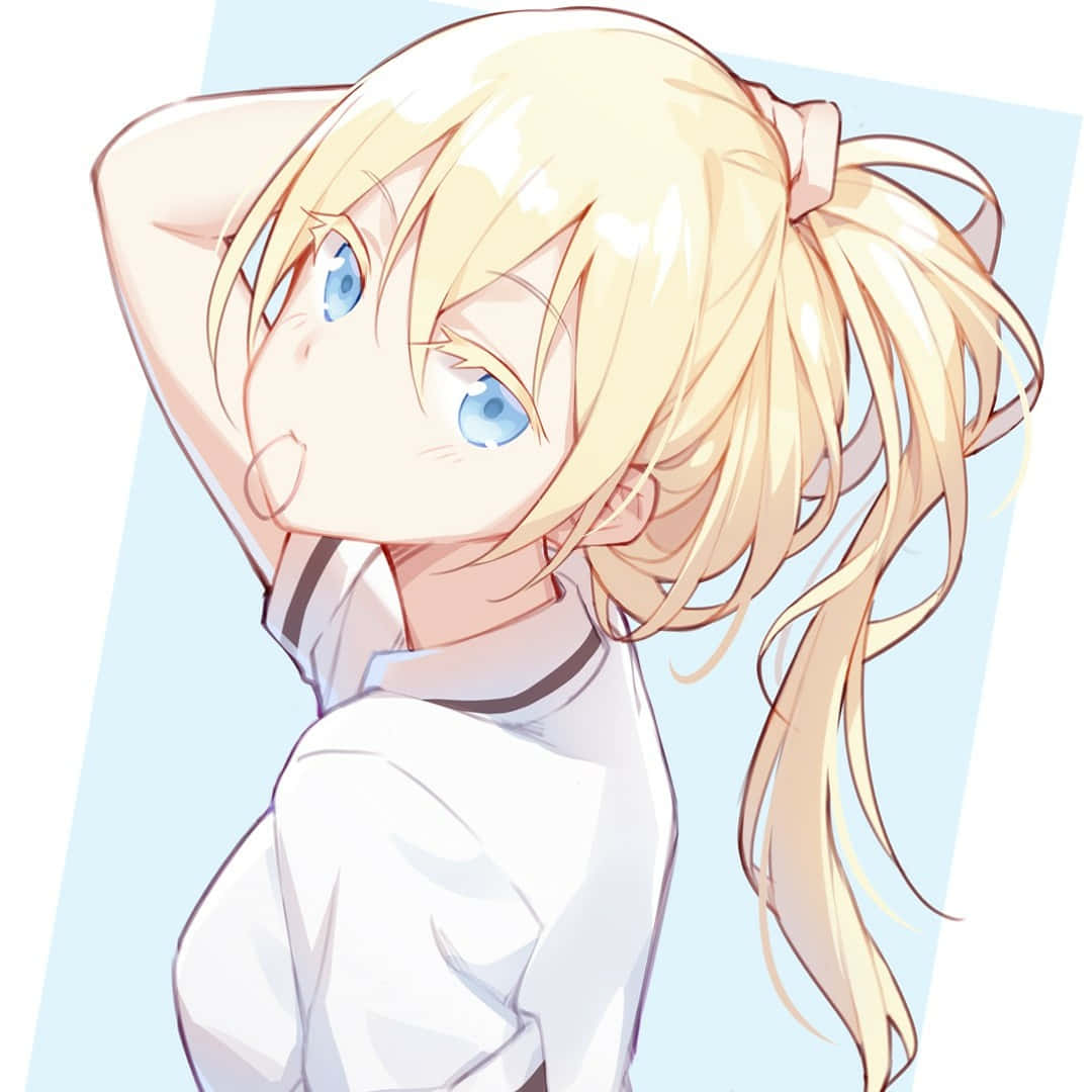 Olivia, Asobi Asobase, blonde ponytail, SD Desktop Wallpaper