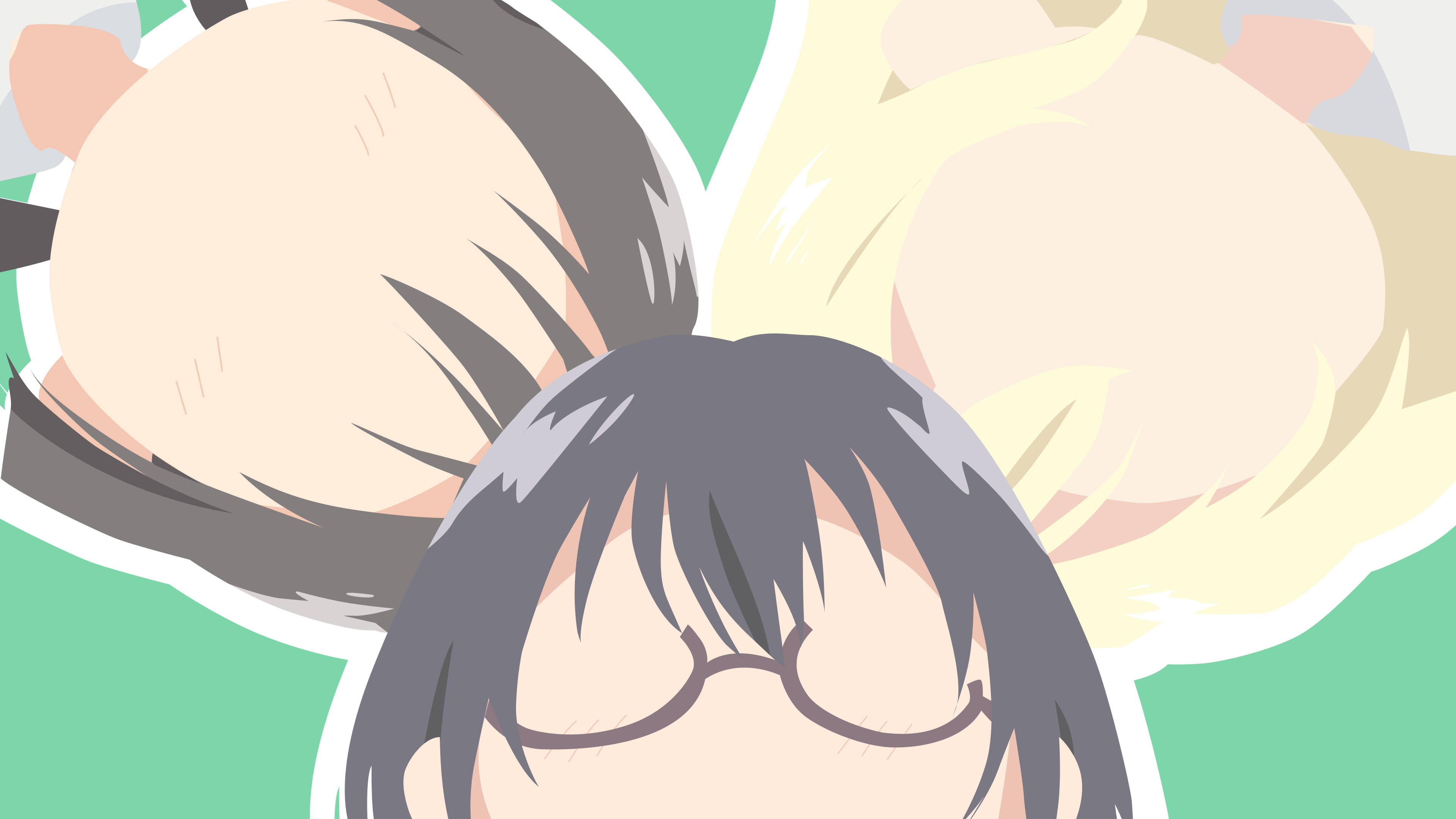 Asobi asobase, anime girl, glasses, 4K Desktop Wallpaper