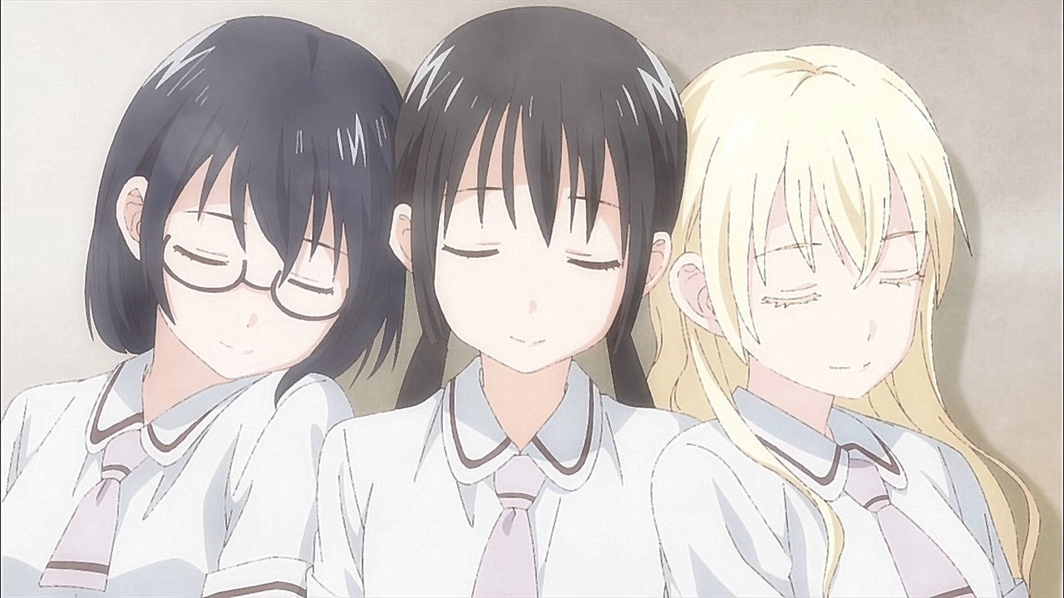 Asobi asobase, anime girls, school uniforms, Full HD Desktop Wallpaper