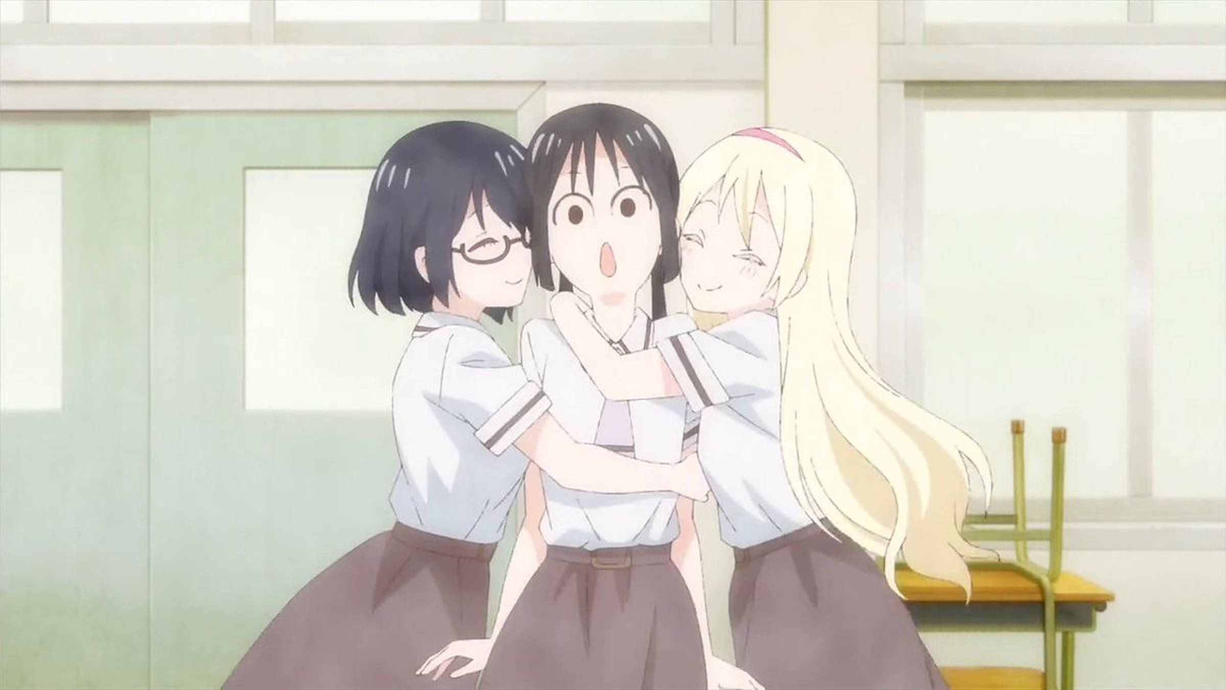 Asobi asobase, classroom, school uniforms, Full HD Desktop Wallpaper