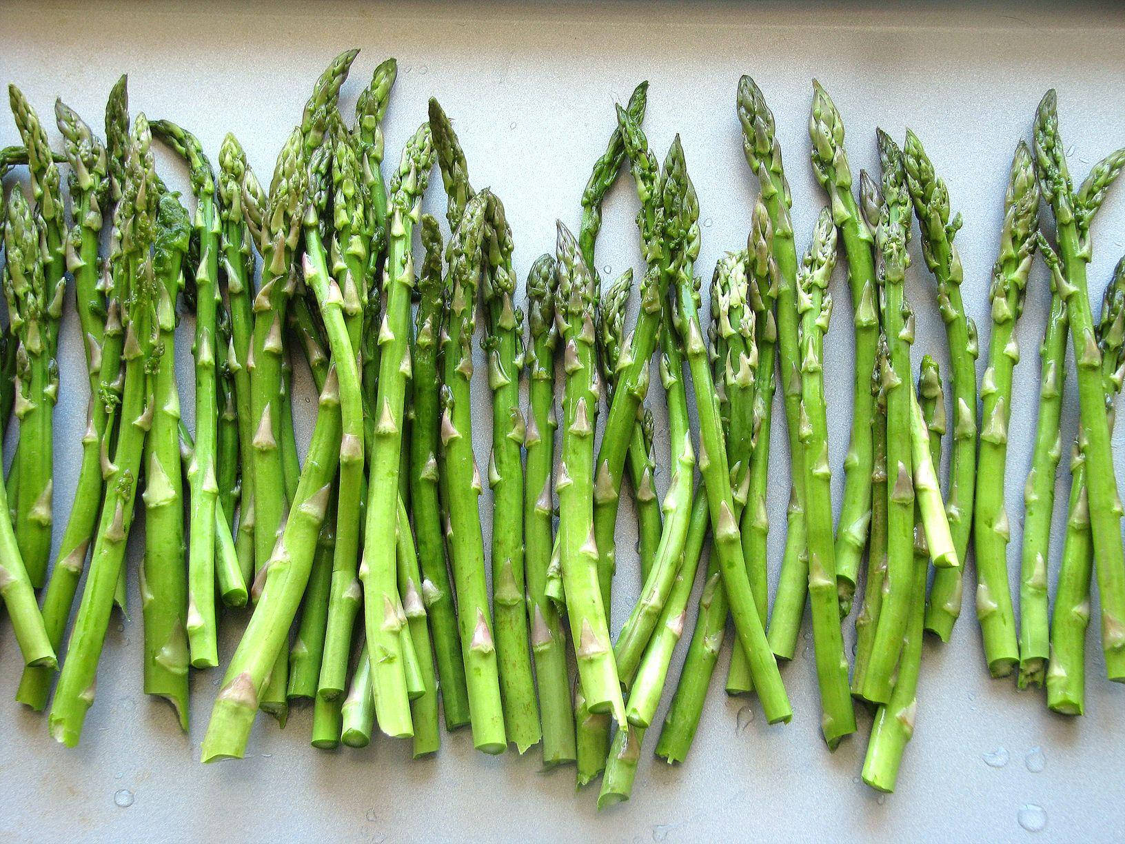 asparagus, pointy crown leaves, fresh green, HD Desktop Wallpaper