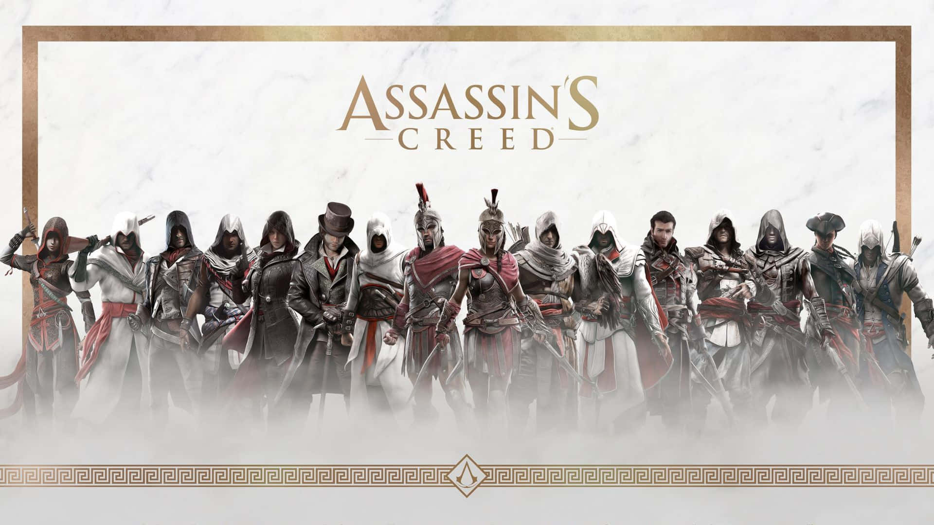 Assassin's Creed Characters, hooded attire, weapons, Full HD Desktop Wallpaper