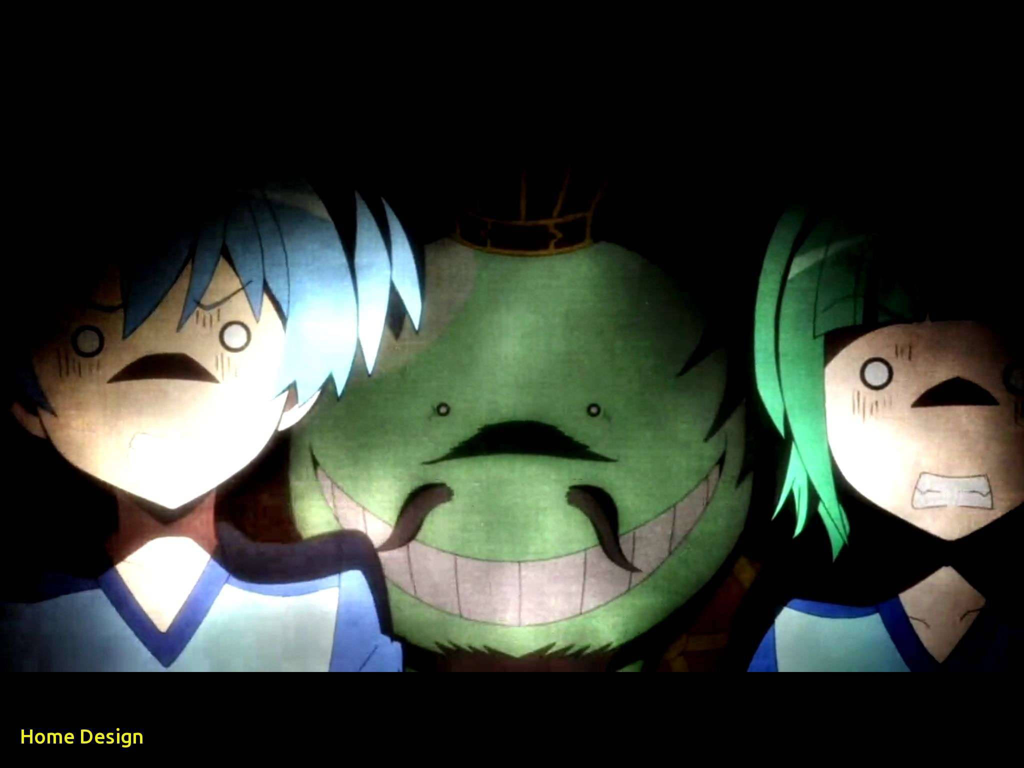 Assassination Classroom, three characters, green monster, Full HD Desktop Wallpaper