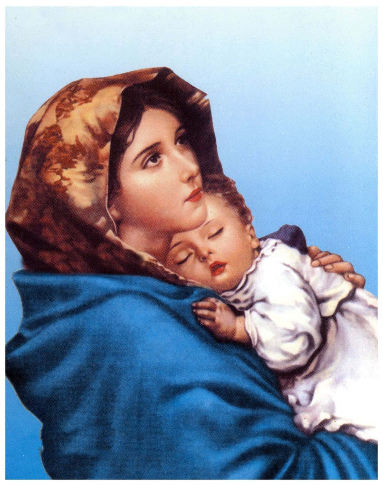 Mother Mary, stained-glass window, patterned headscarf, HD Phone Wallpaper