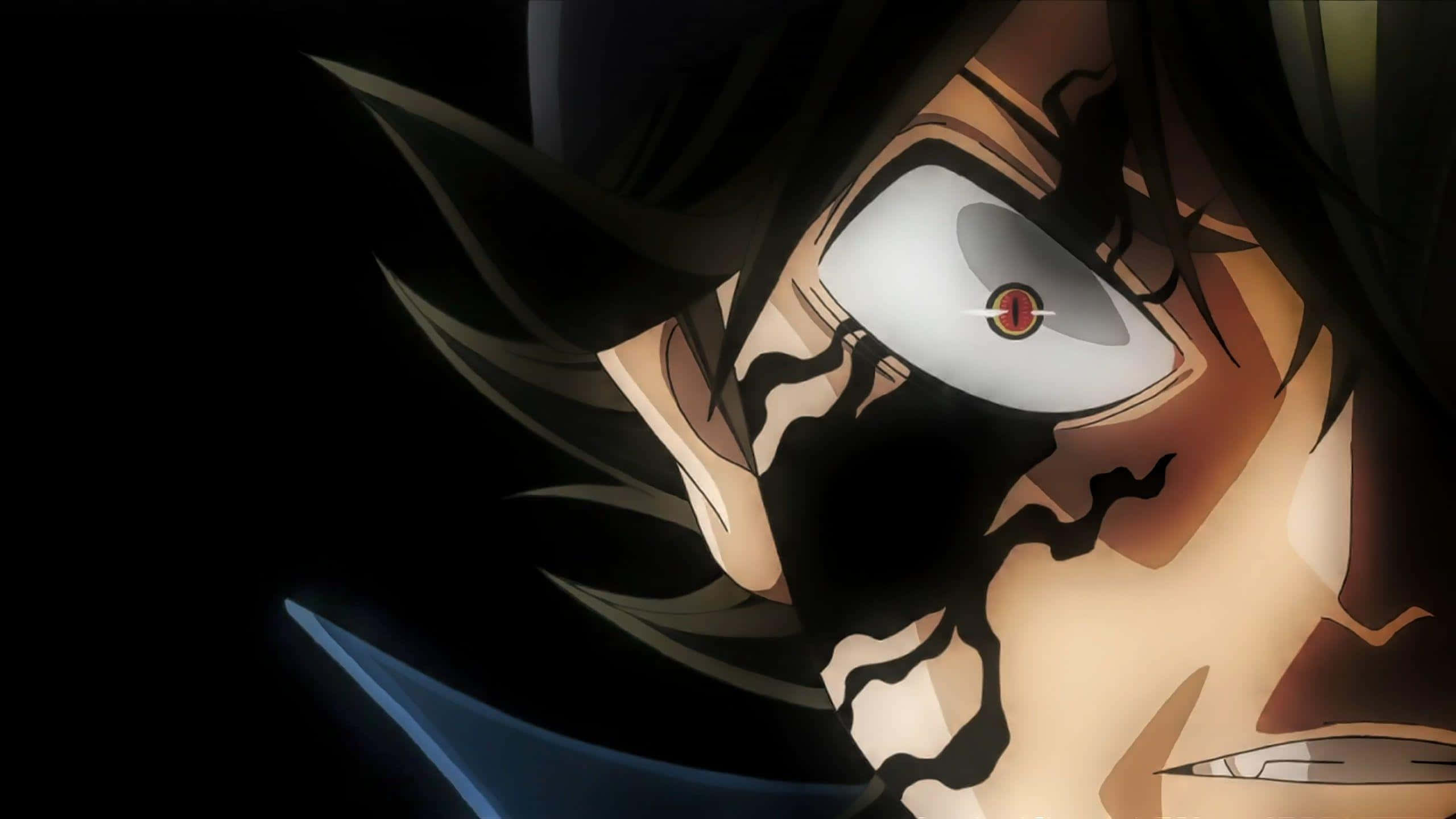 Asta, demon form, red pupil, 2K Desktop Wallpaper