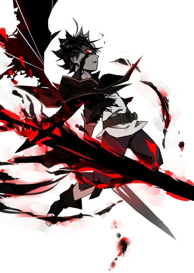 Asta, demon form, red eyes, SD Phone Wallpaper