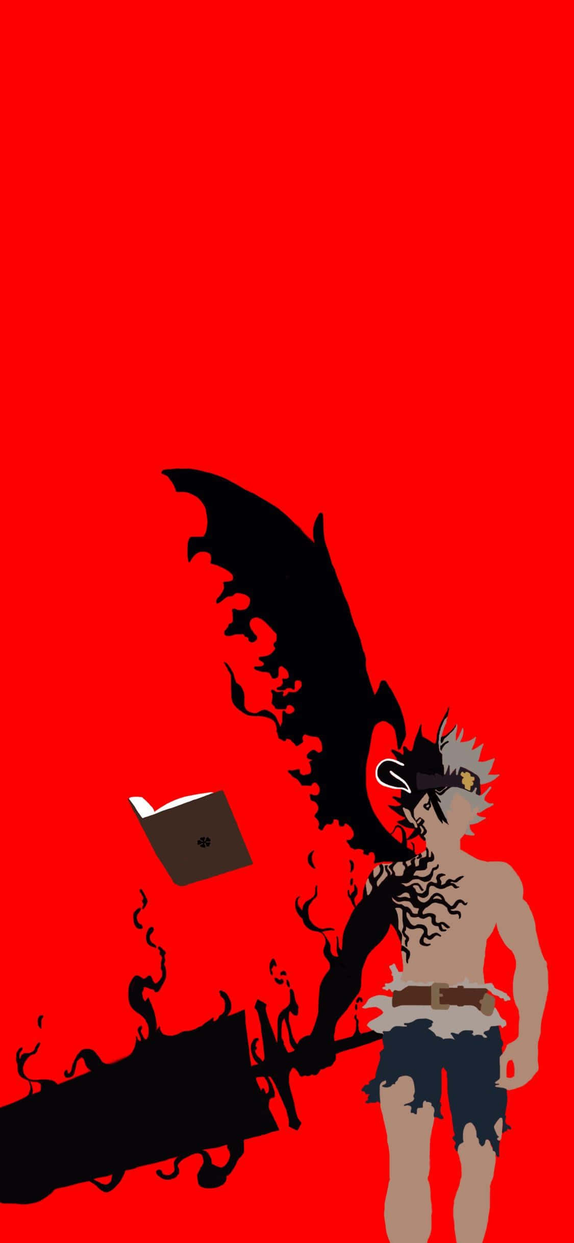 Asta, demon form, black dragon silhouette, Full HD Phone Wallpaper