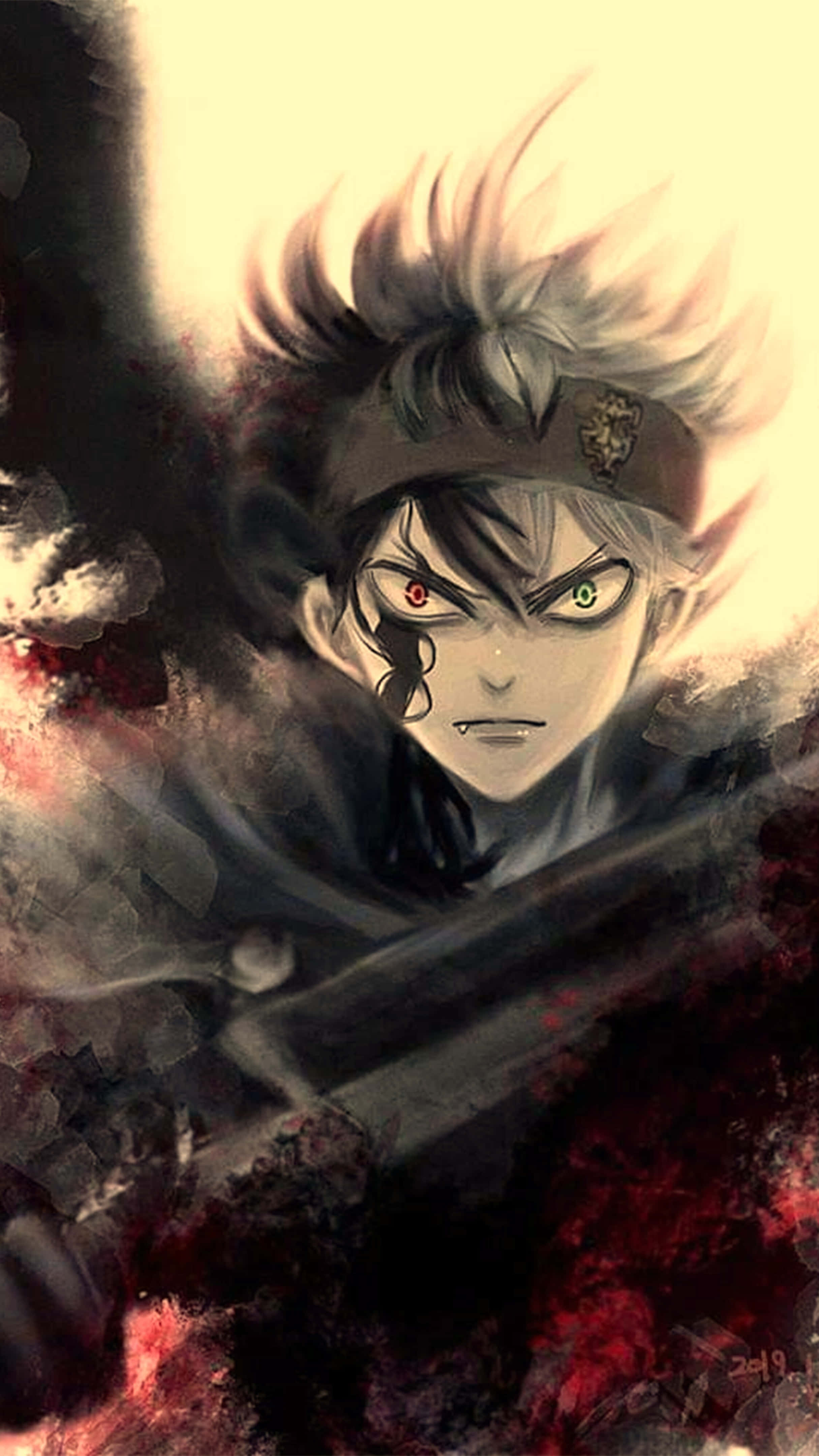 Asta, bronze, red and green eyes, 4K Phone Wallpaper