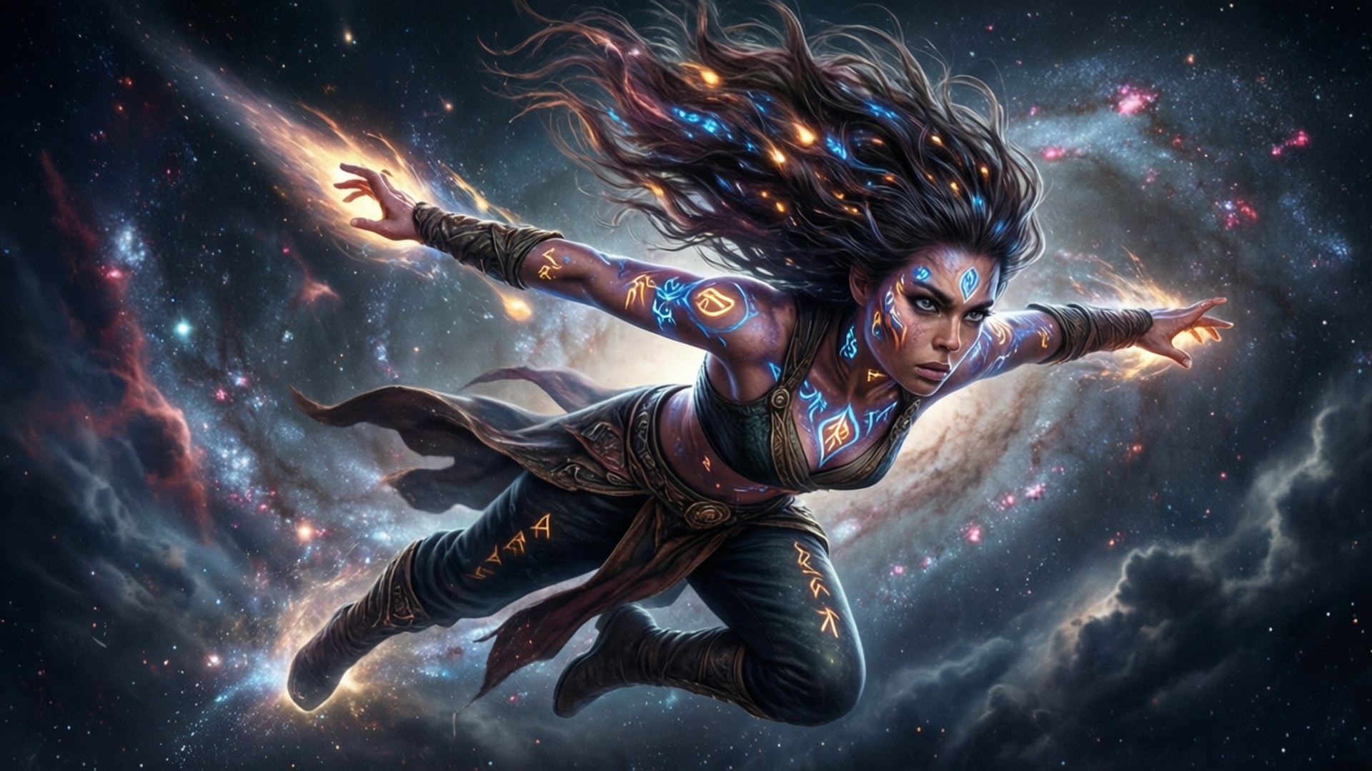Asteria, stormy cosmos, Full HD Desktop Wallpaper