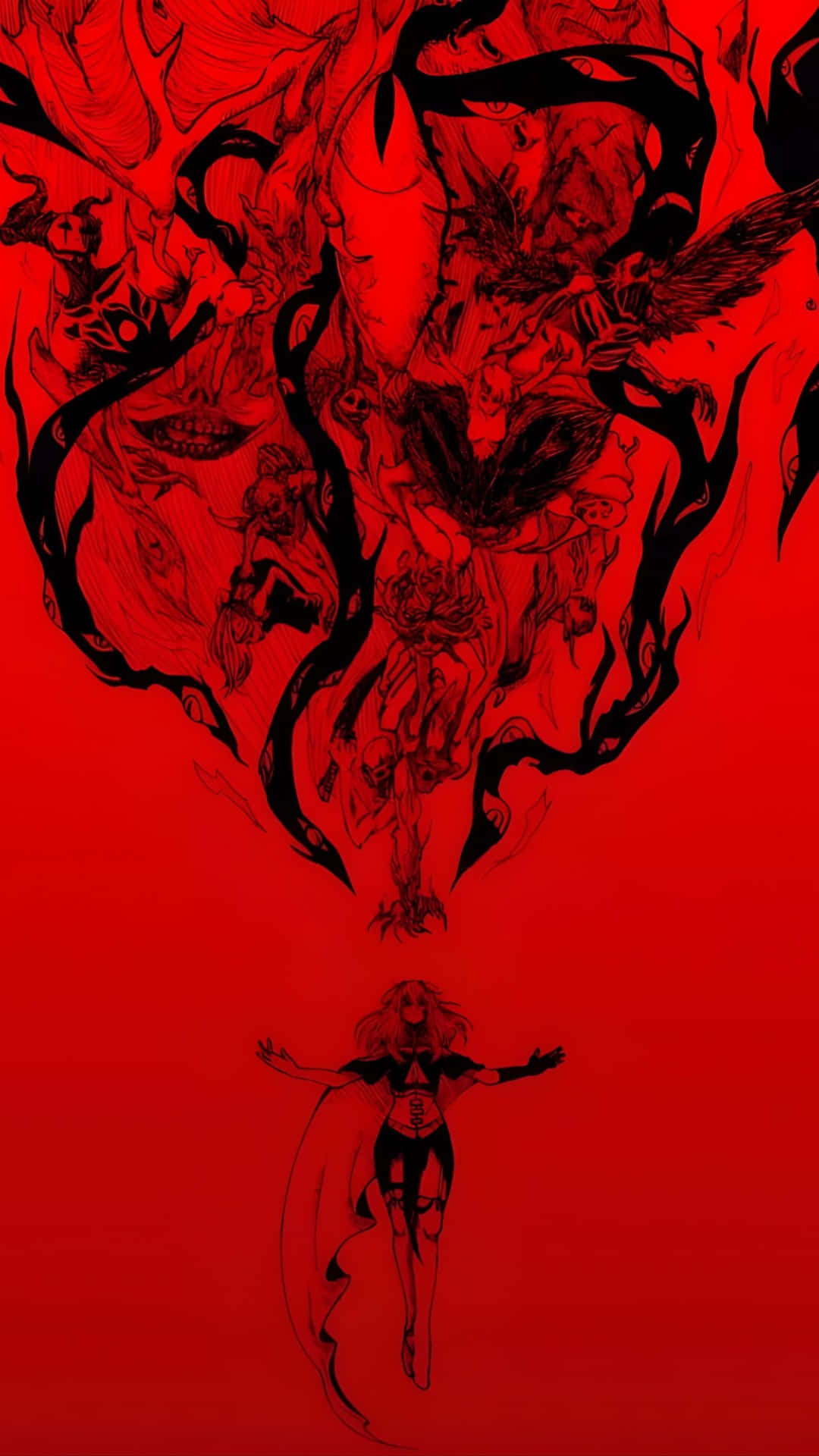 Asteria, summoning power, vivid red backdrop, Full HD Phone Wallpaper