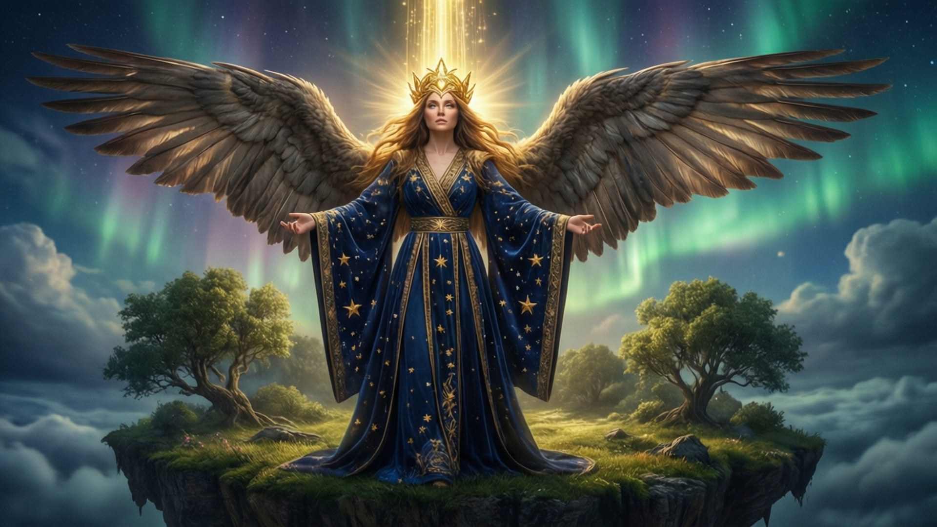 Asteria, celestial kingdom, stars, Full HD Desktop Wallpaper