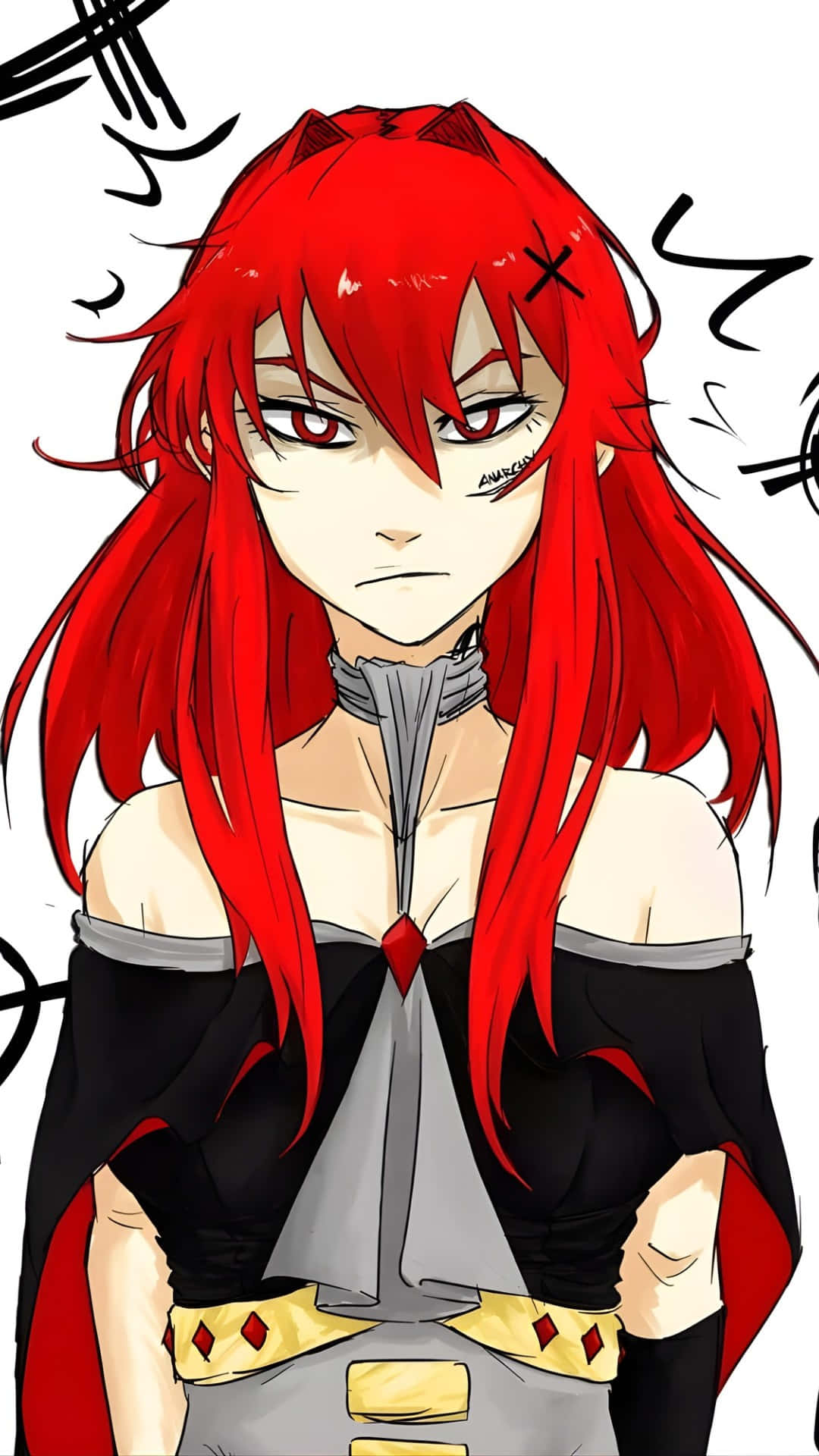 Asteria, fierce red haired warrior, long red hair, Full HD Phone Wallpaper