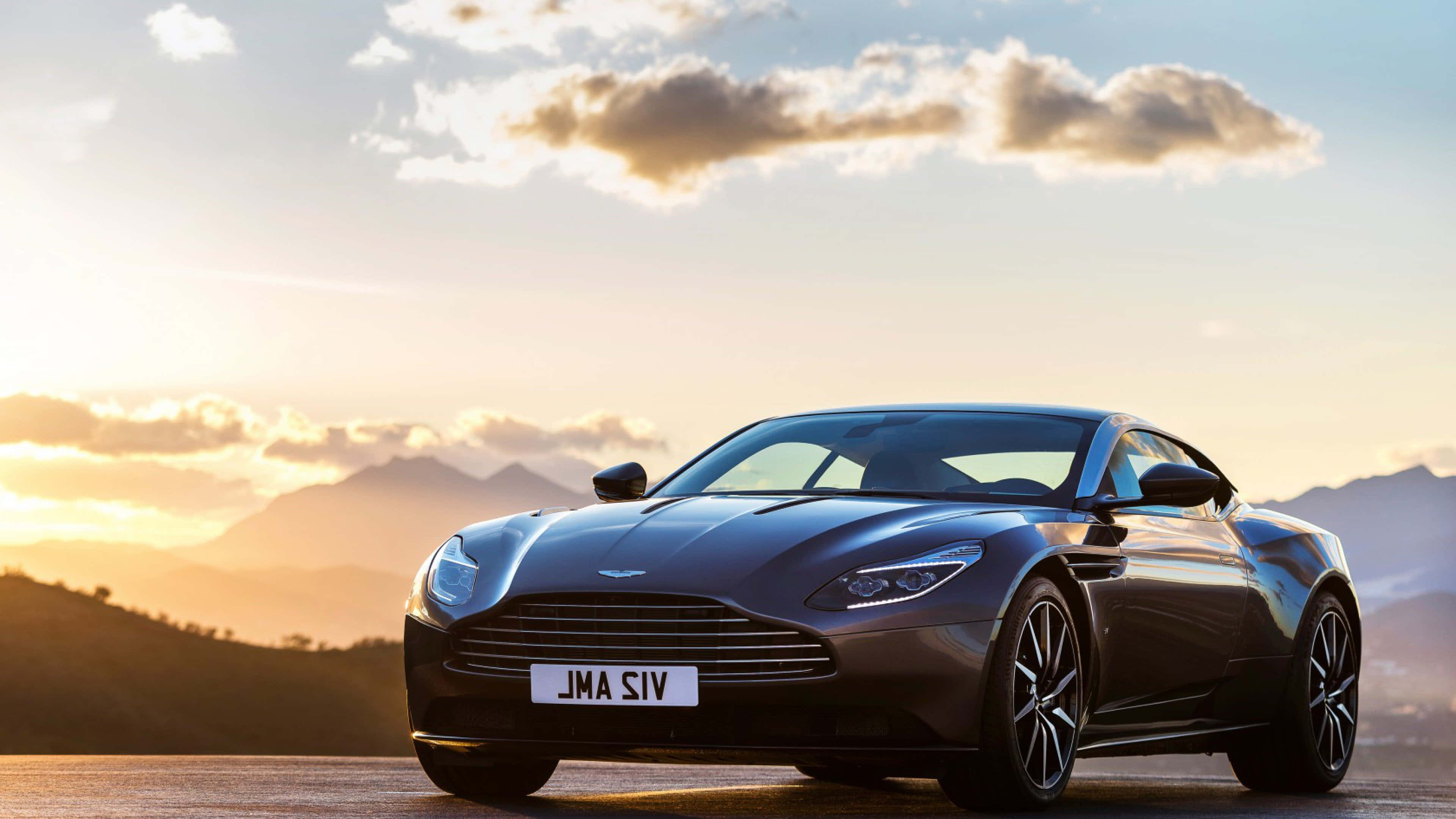 Aston Martin DB11, dark, mountains, 4K Desktop Wallpaper