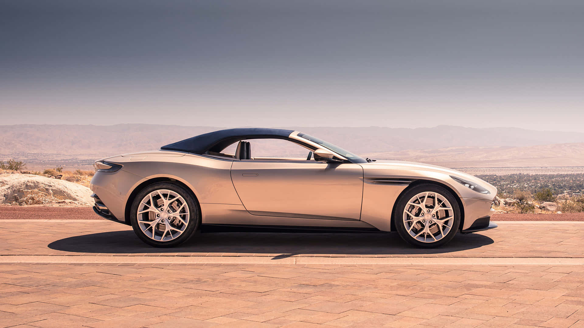 Aston Martin DB11, silver, convertible, Full HD Desktop Wallpaper