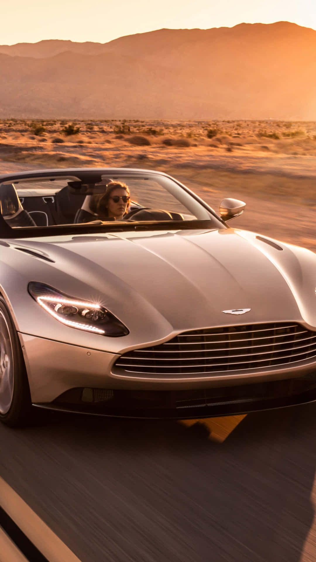 Aston Martin DB11, silver, convertible, Full HD Phone Wallpaper