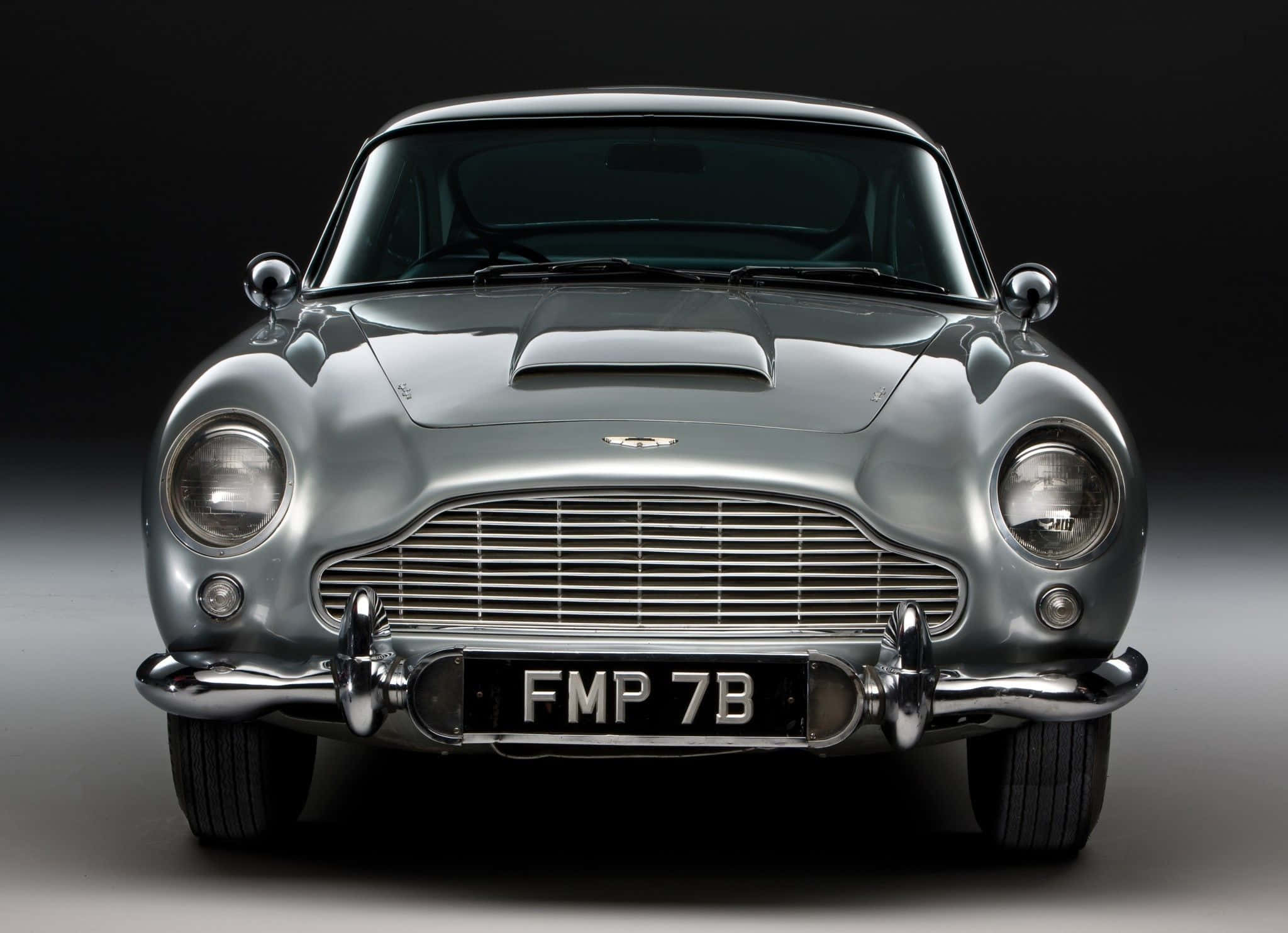 Aston Martin DB5, silver, chrome accents, Full HD Desktop Wallpaper