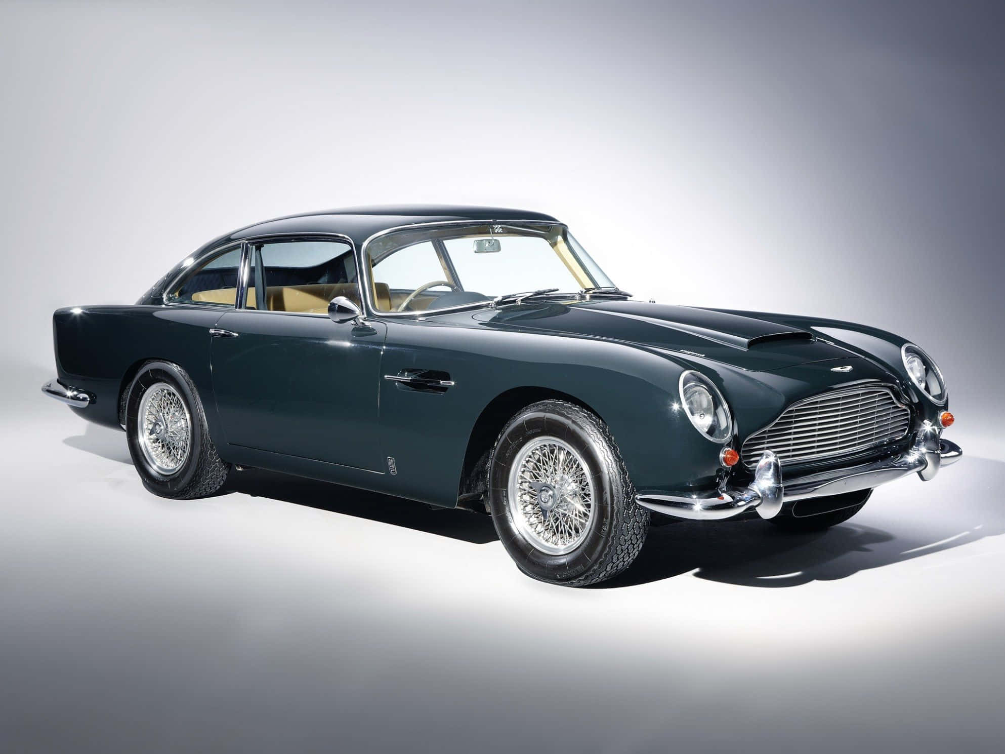 Aston Martin DB5, 1986, dark green, Full HD Desktop Wallpaper