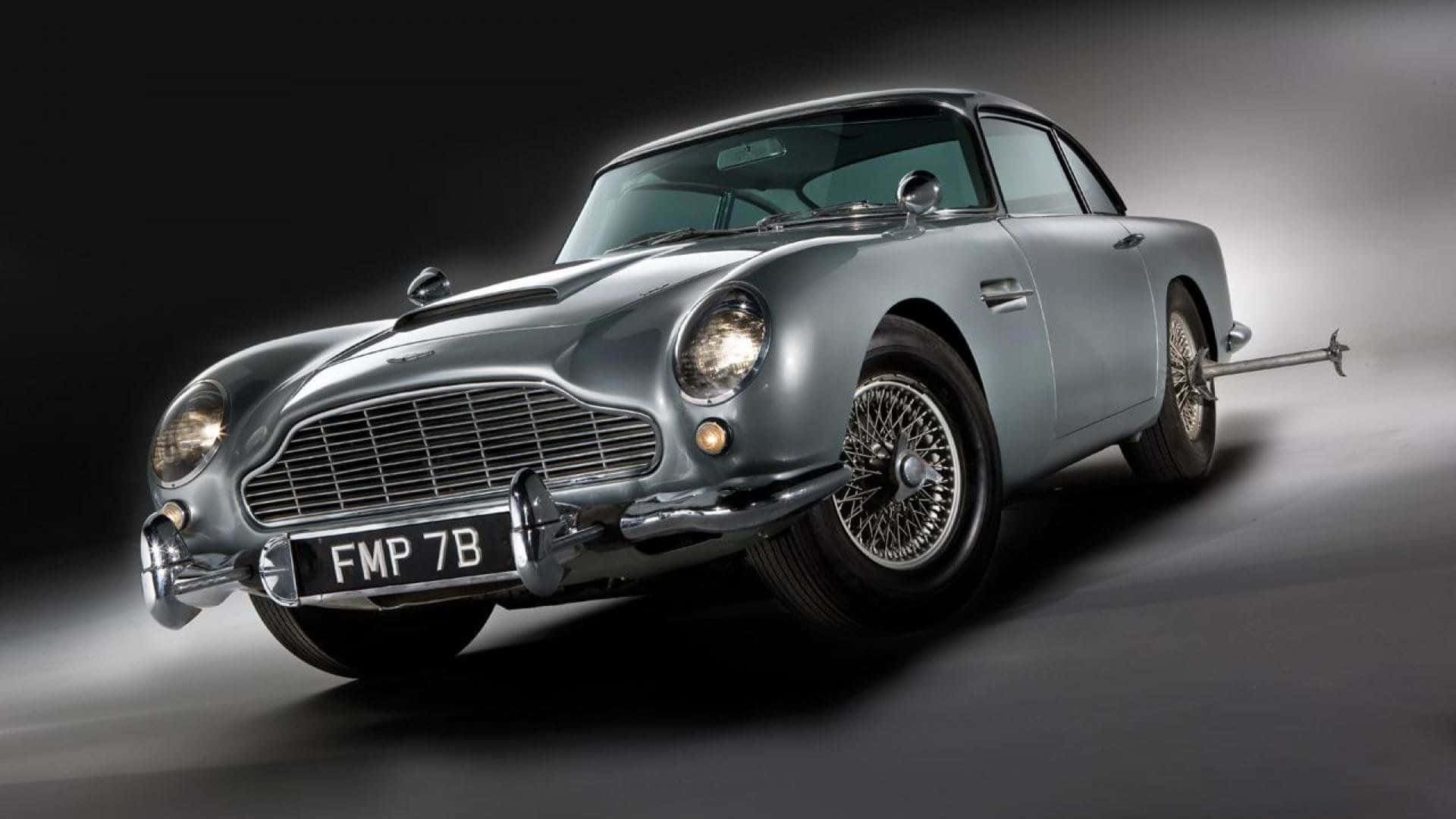 Aston Martin DB5, silver, studio lighting, Full HD Desktop Wallpaper
