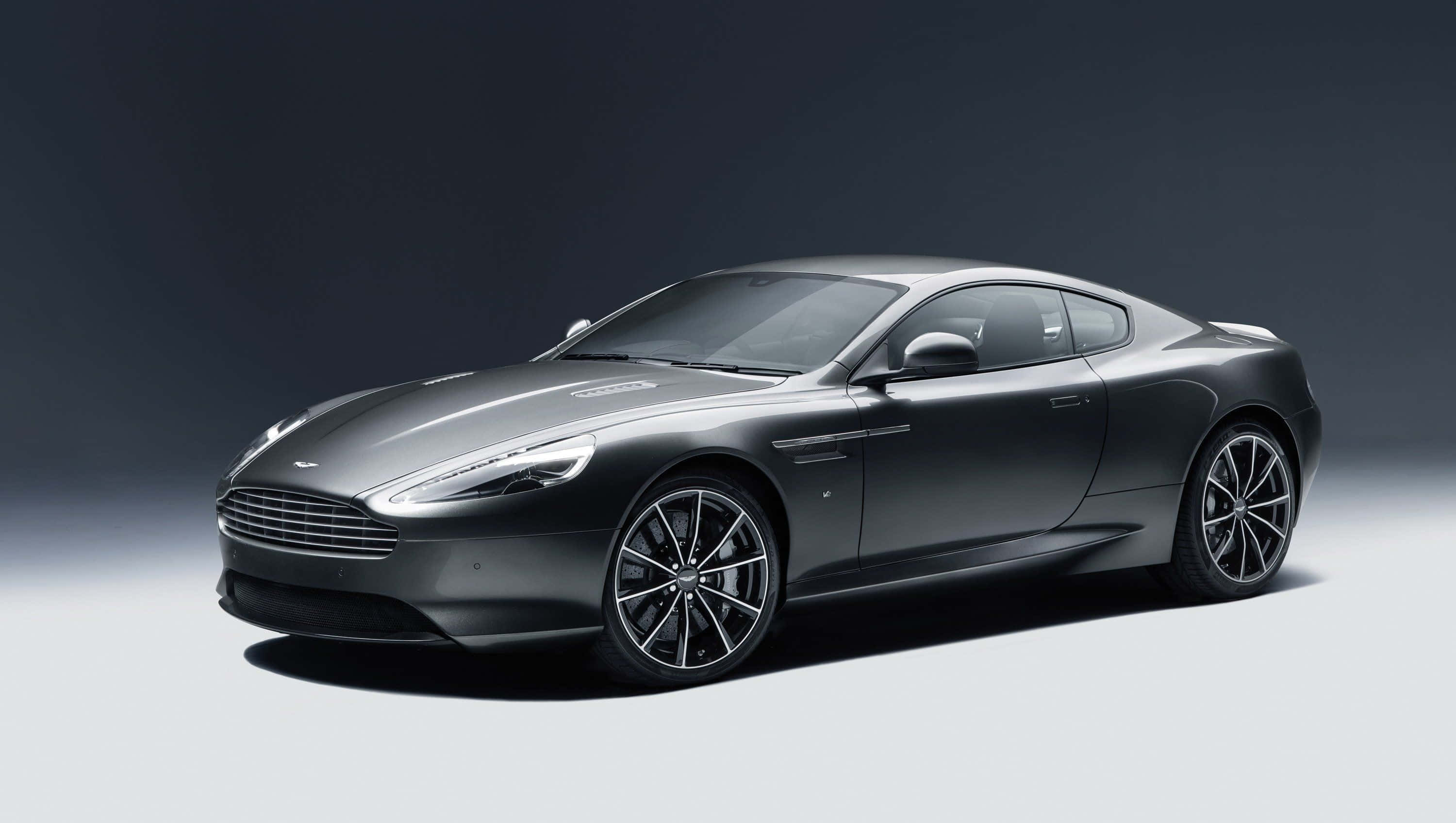 Aston Martin Db9, matte gray, studio lights, 2K Desktop Wallpaper