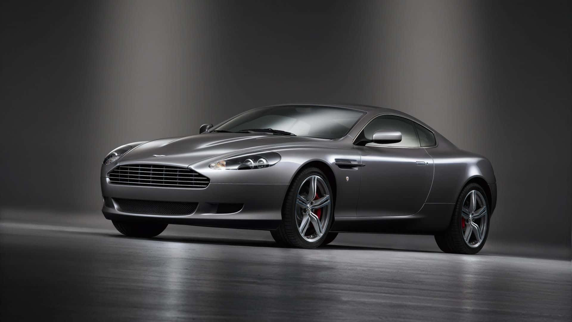 Aston Martin DB9, silver, studio lighting, Full HD Desktop Wallpaper