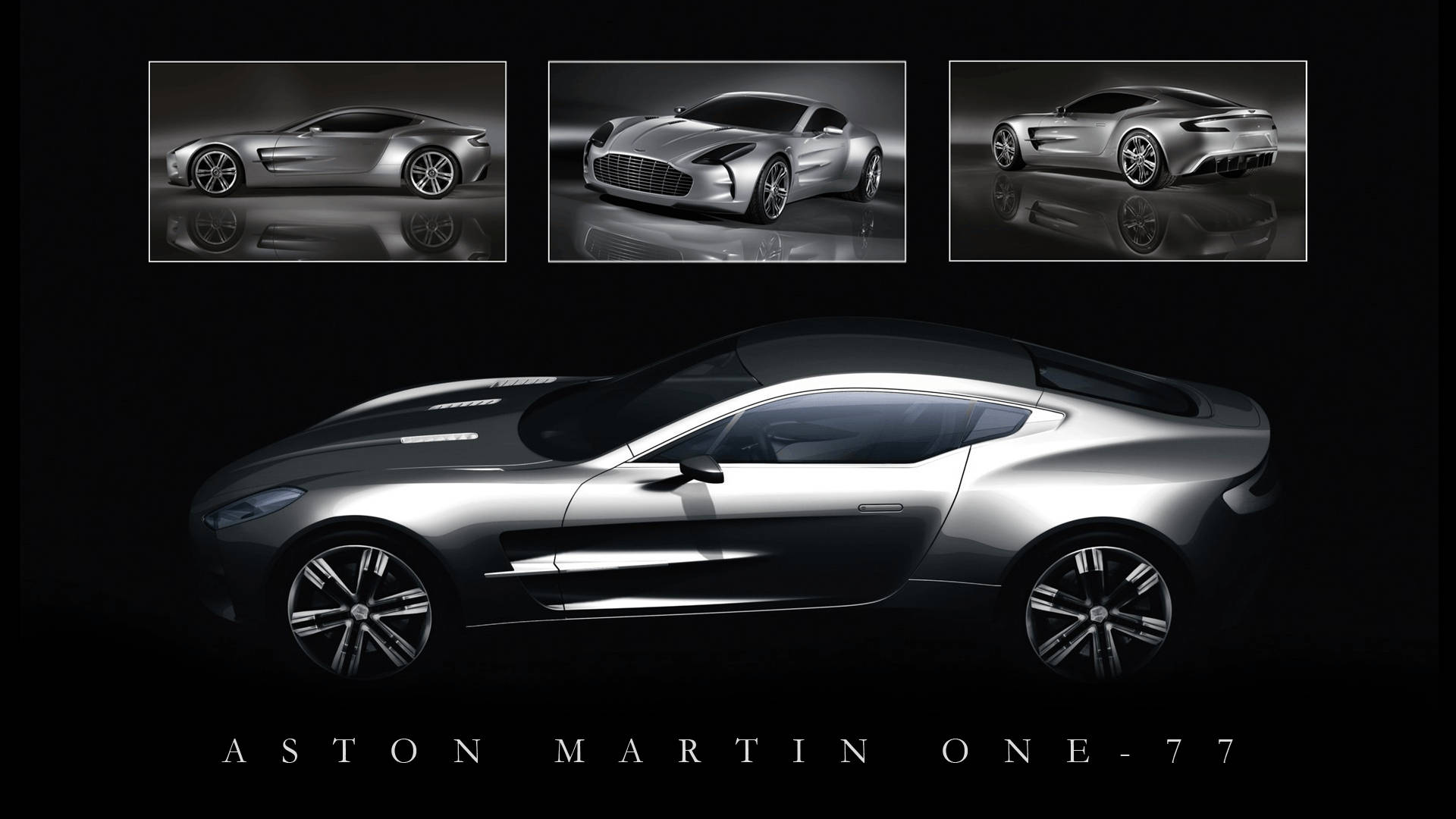 Aston Martin One-77, silver, studio lighting, Full HD Desktop Wallpaper