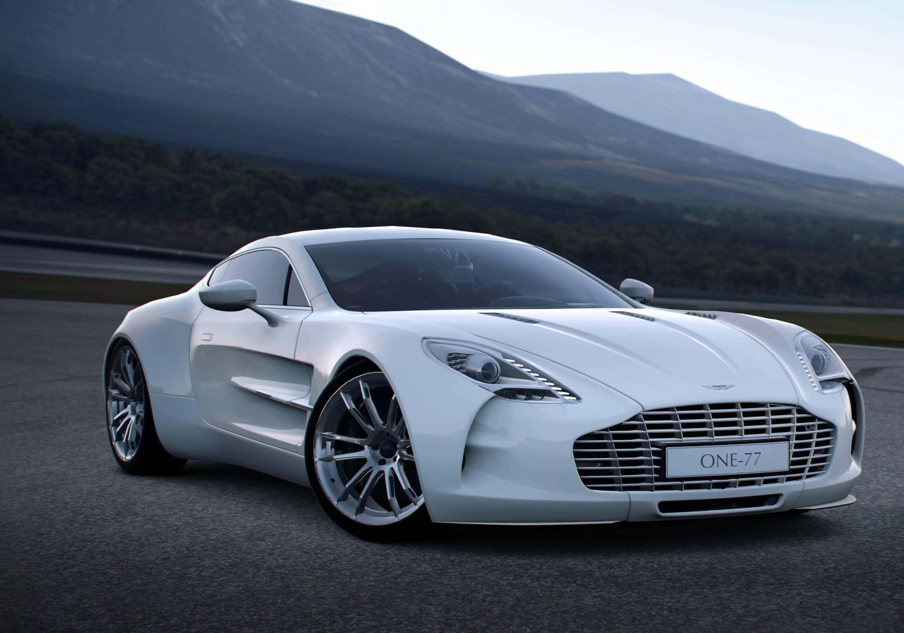 Aston Martin One-77, white, racetrack, 2K Desktop Wallpaper