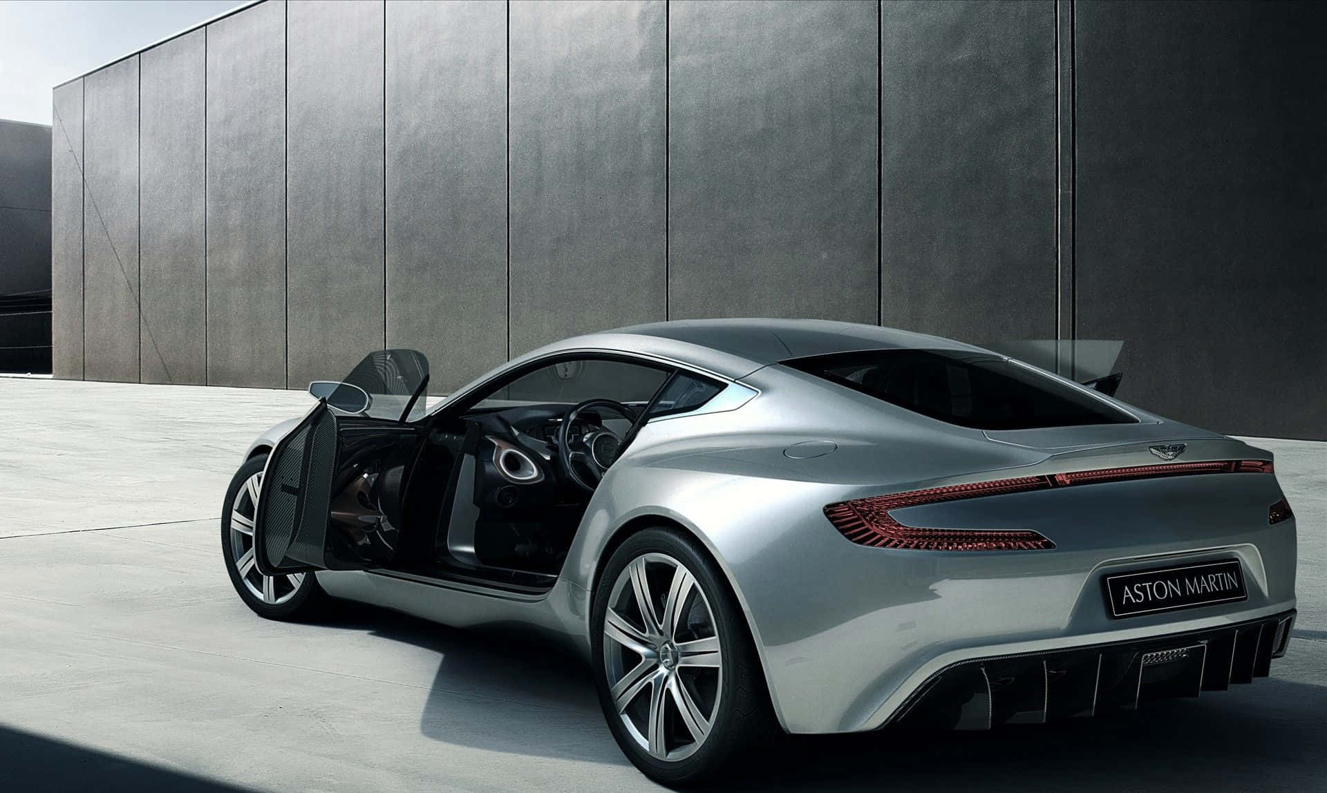 Aston Martin One-77, silver, gullwing doors, Full HD Desktop Wallpaper