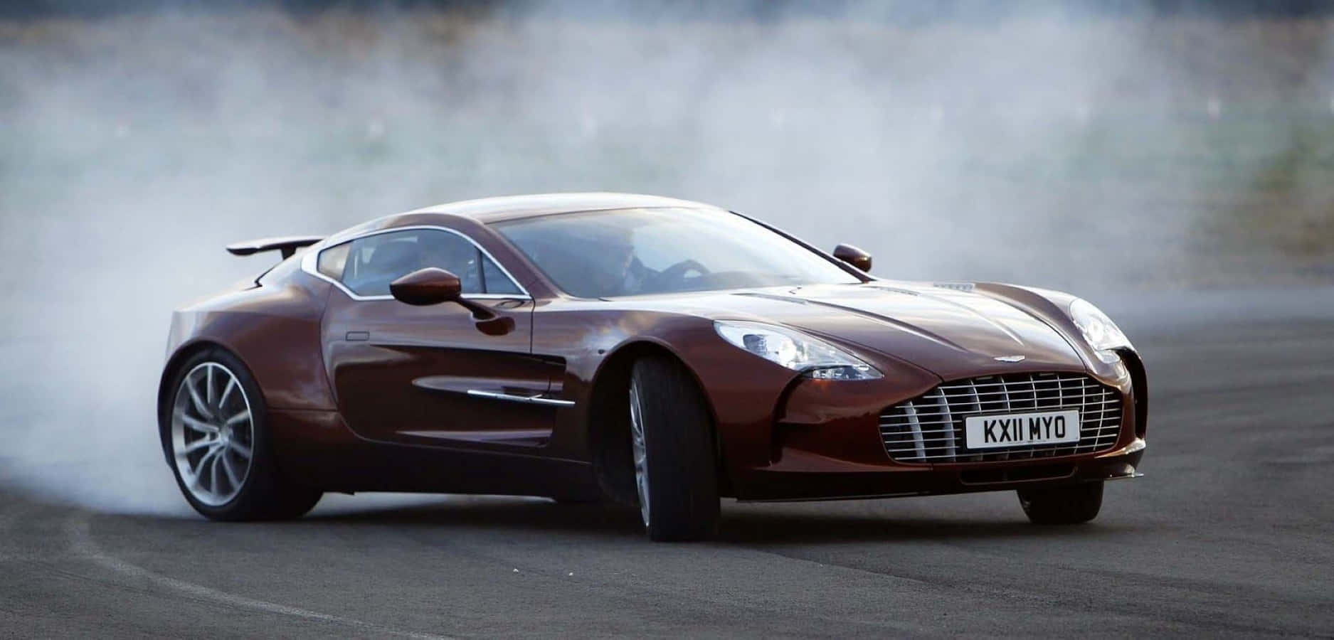 Aston Martin One-77, brown, track, HD Desktop Wallpaper