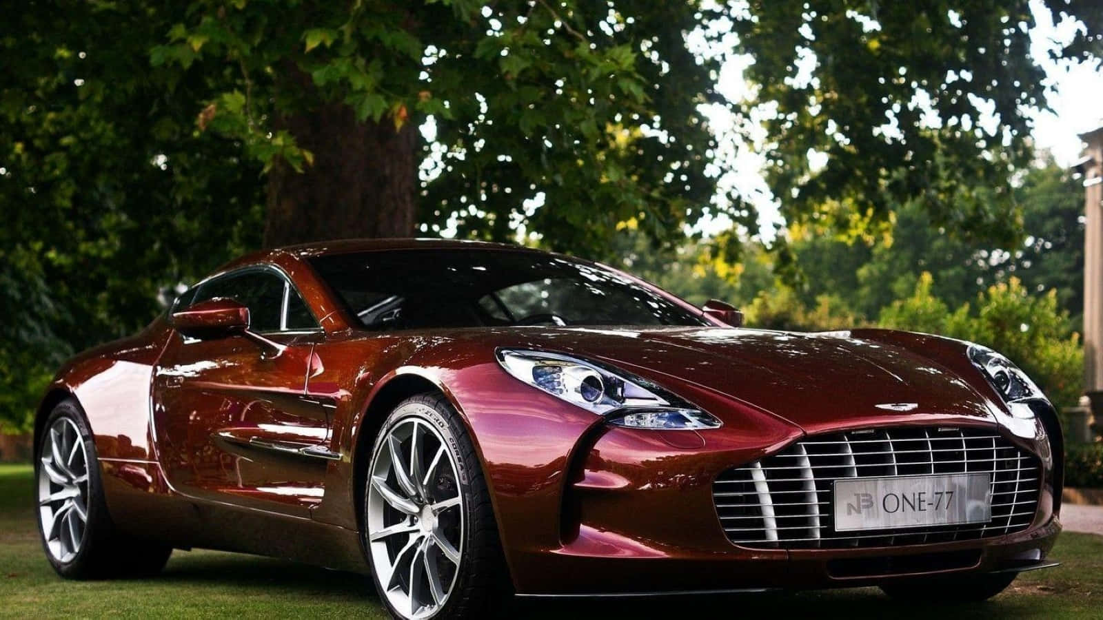 Aston Martin One-77, glossy maroon, daylight, HD Desktop Wallpaper