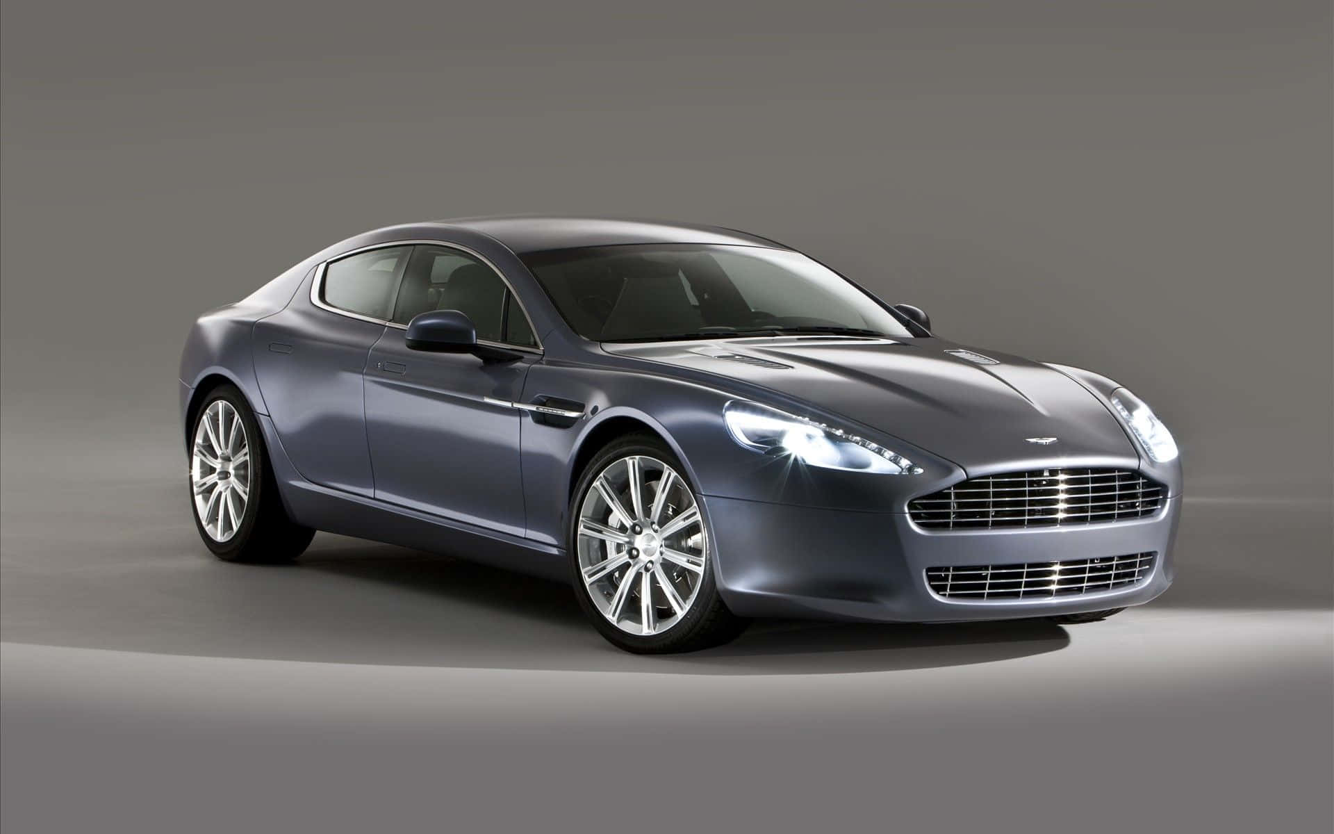 Aston Martin Rapide S, silver, studio lights, Full HD Desktop Wallpaper