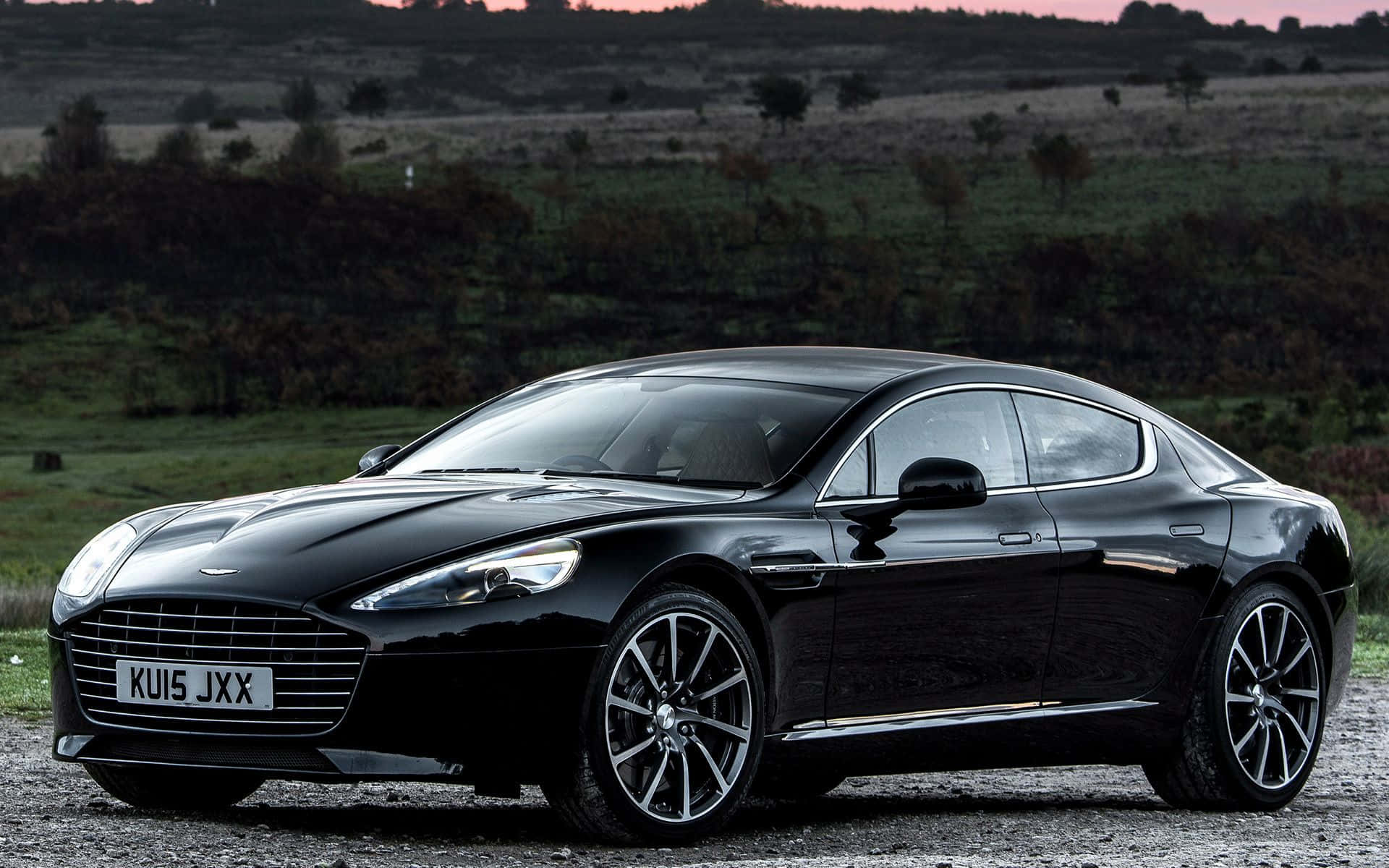 Aston Martin Rapide S, black, twilight, Full HD Desktop Wallpaper