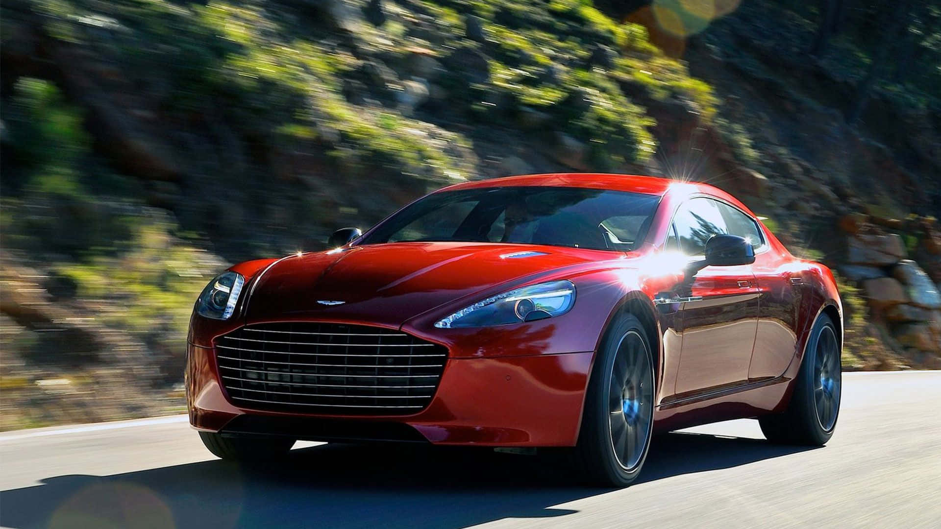 Aston Martin Rapide S, red, winding mountain road, Full HD Desktop Wallpaper