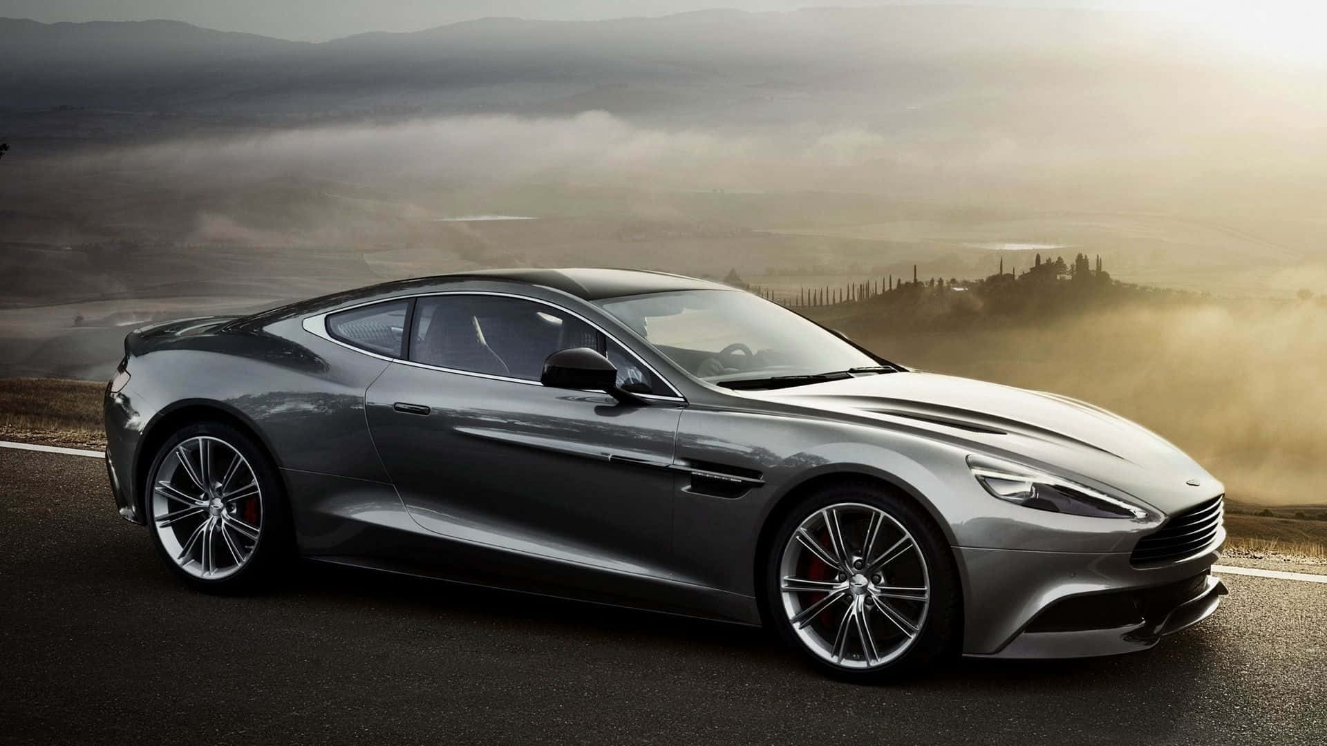 Aston Martin Rapide S, silver, winding road, Full HD Desktop Wallpaper