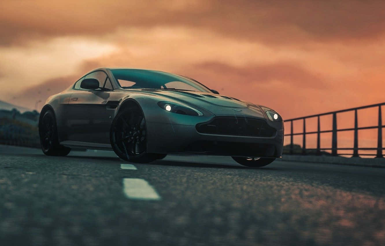 Aston Martin V12 Vantage, silver, coastal road, HD Desktop Wallpaper
