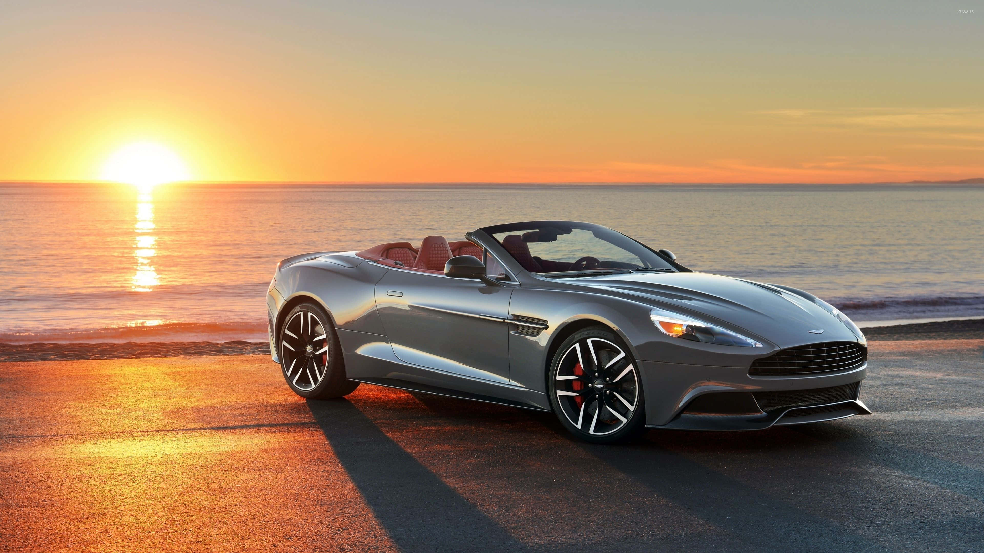 Aston Martin Vanquish, silver, convertible, 4K Desktop Wallpaper
