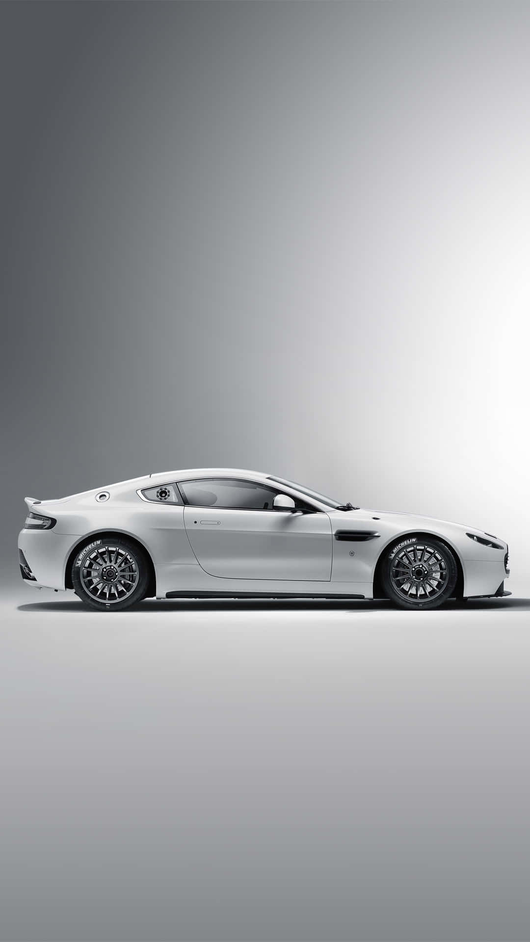 Aston Martin Vantage, white, profile, Full HD Phone Wallpaper