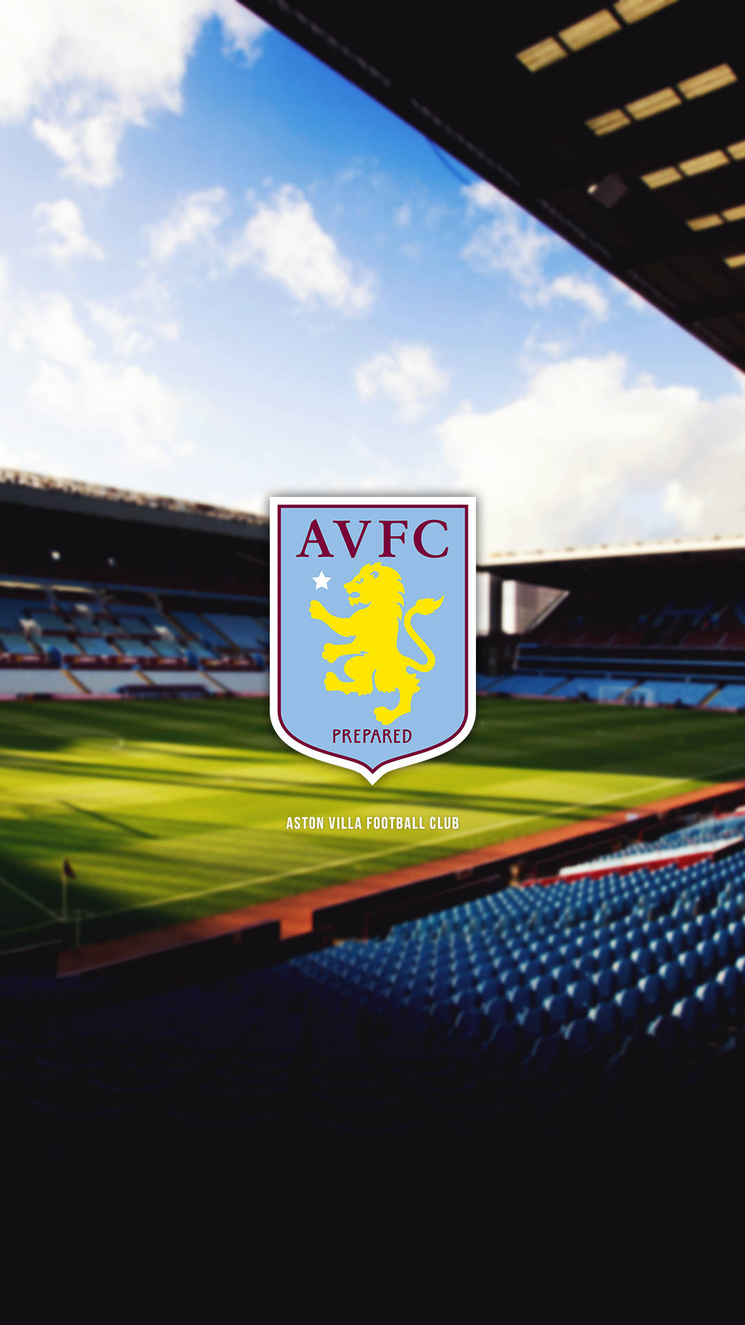Aston Villa FC, field phone, vibrant green football pitch, Full HD Phone Wallpaper