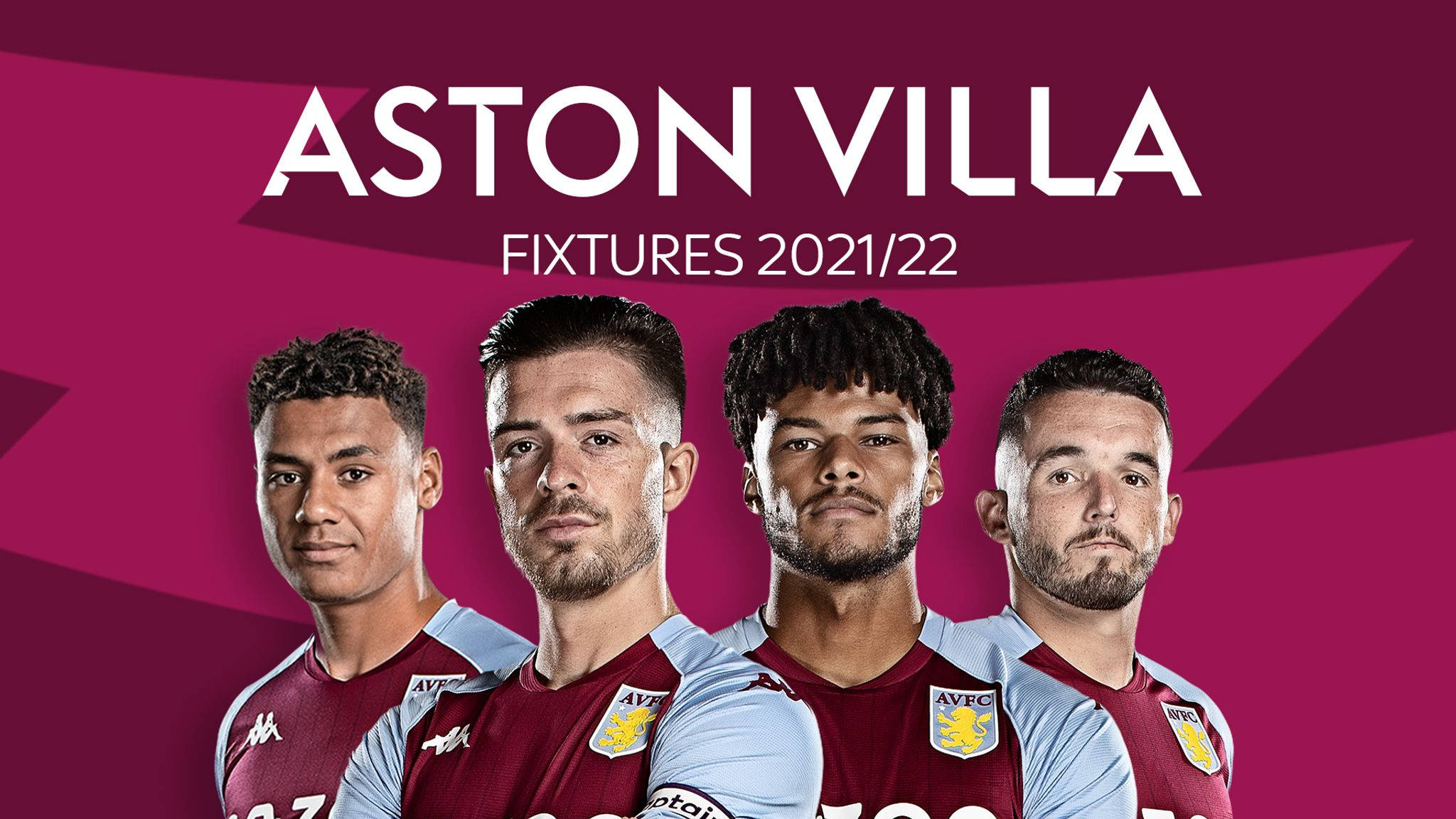Aston Villa FC, maroon and light blue jerseys, magenta background, Full HD Desktop Wallpaper
