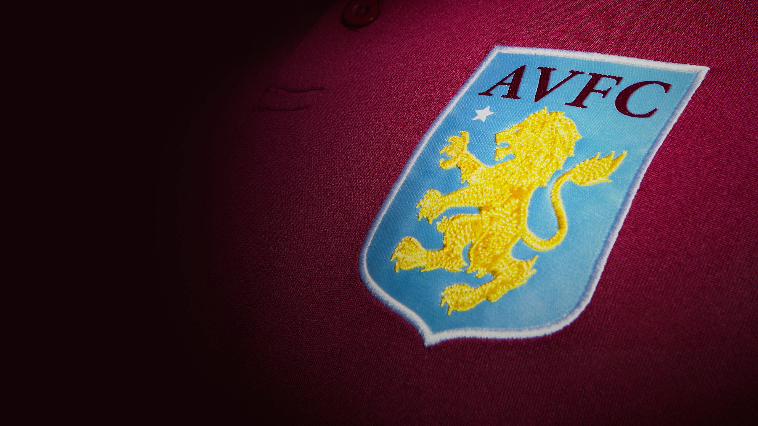 Aston Villa FC, crest, gold, 2K Desktop Wallpaper