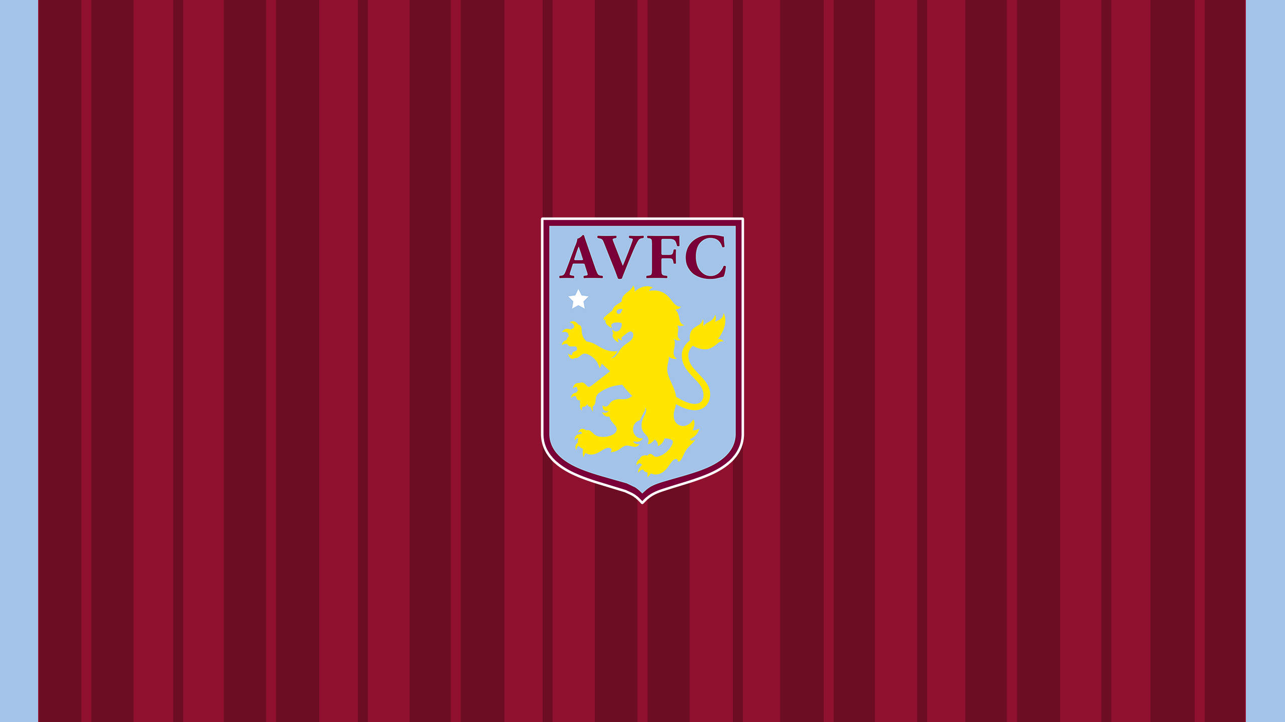 Aston Villa FC, crests, bold red vertical striped background, 2K Desktop Wallpaper
