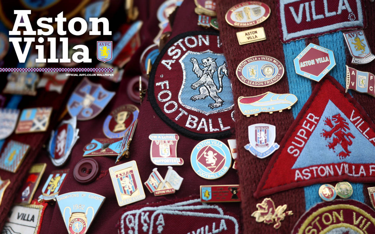 Aston Villa FC, patches, pins, HD Desktop Wallpaper